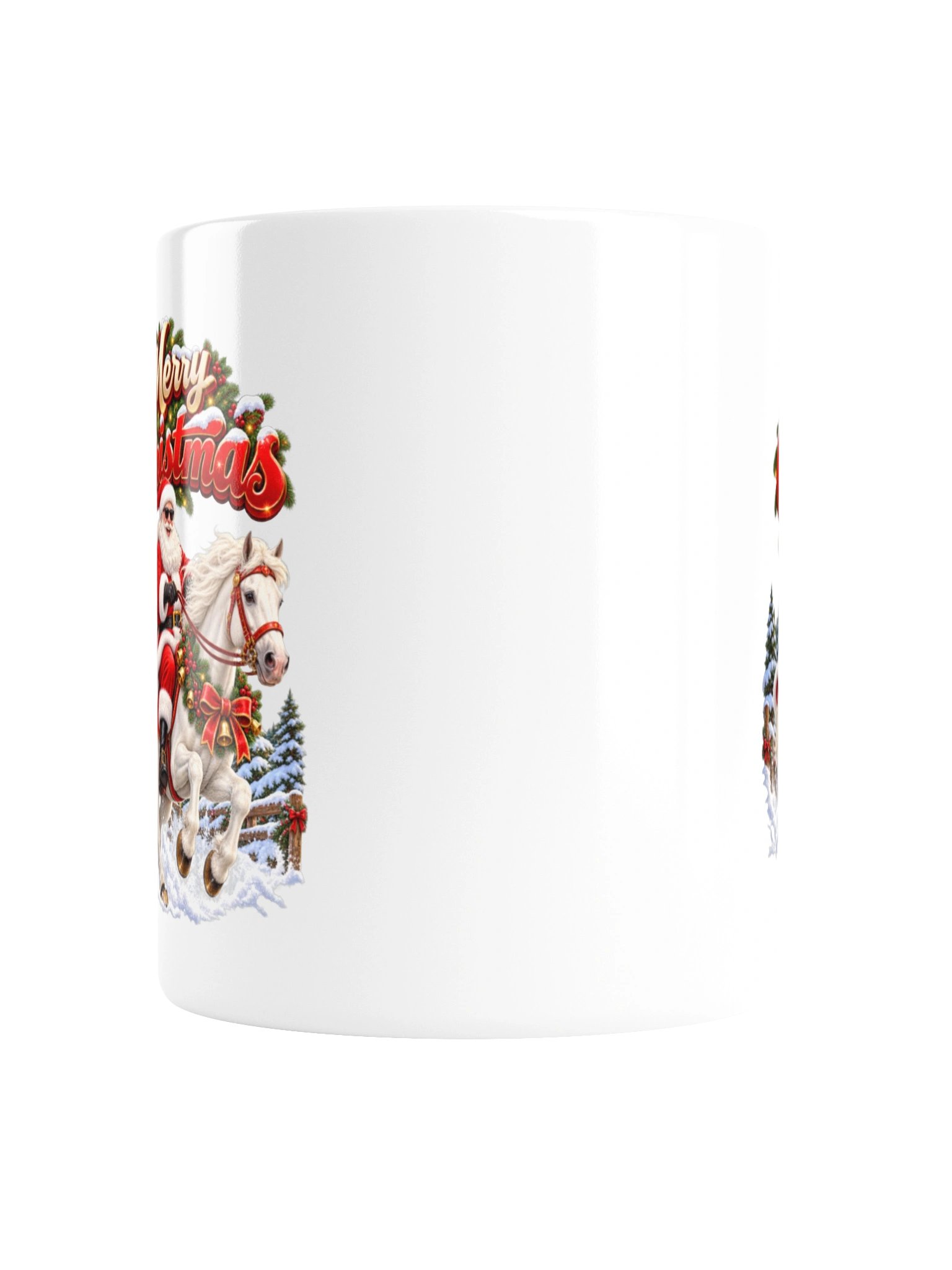 MERRY CHRISTMAS — SANTA & MRS. CLAUS HORSEBACK ADVENTURE - MUG product image (4)