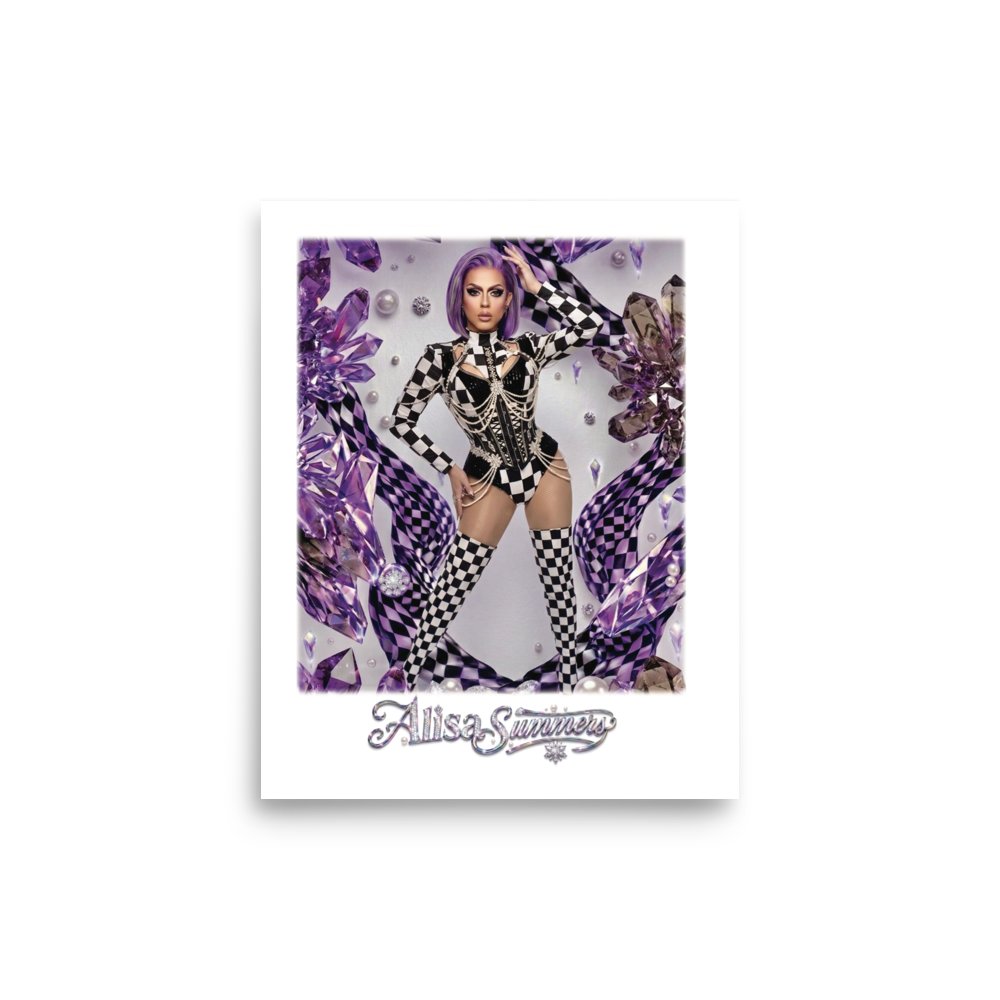 "Checkered Glam Crystal Fantasy" Matte Art Print product image (1)