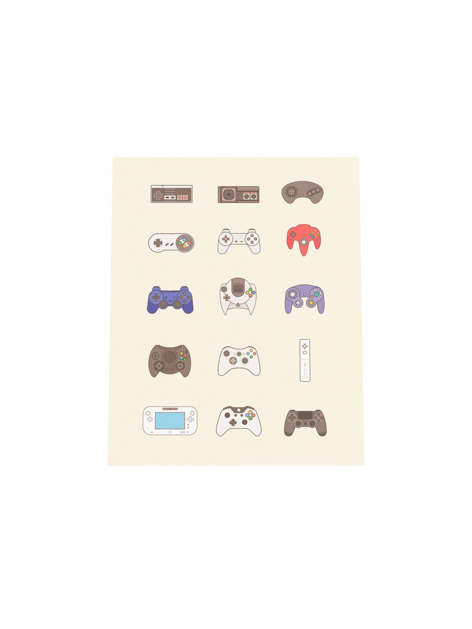 Retro Controllers (Beige) product image (4)
