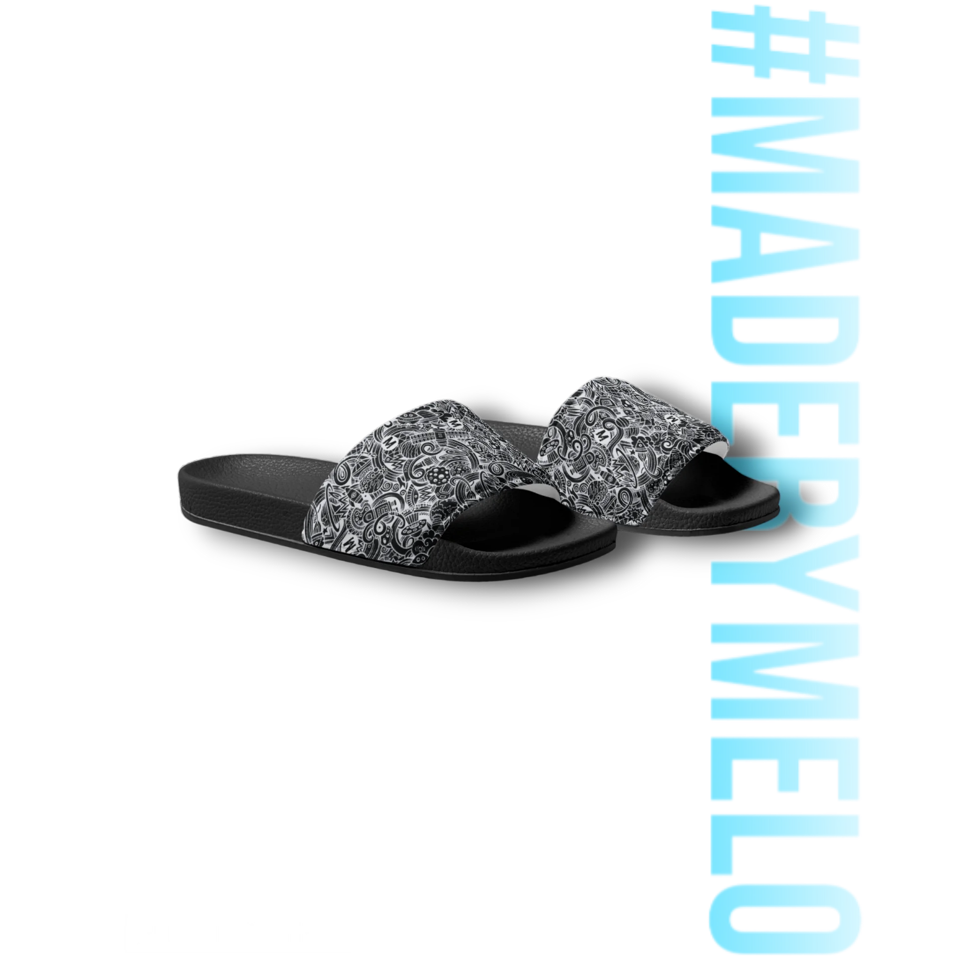 Dark Space Scribble - Men's Slides | #MadeByMELO product image (4)