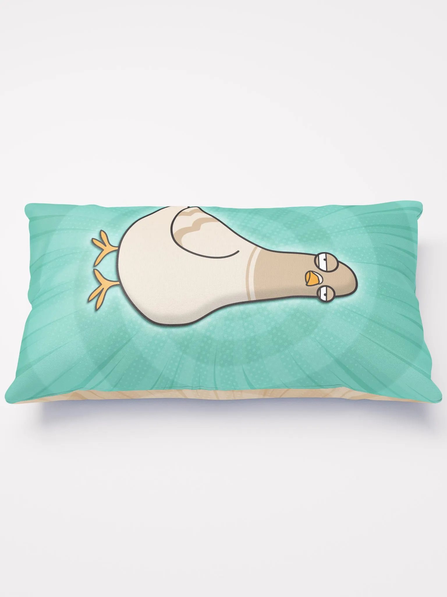 Pigeon Cushion (Teal/Cream) product image (3)