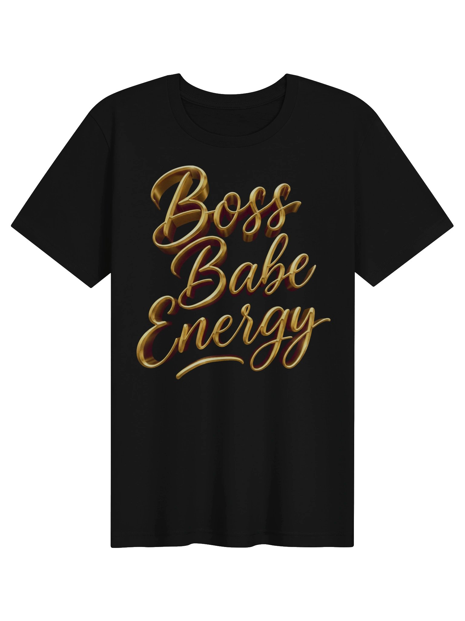 Boss Babe Energy Tee – Gold Script product image (1)