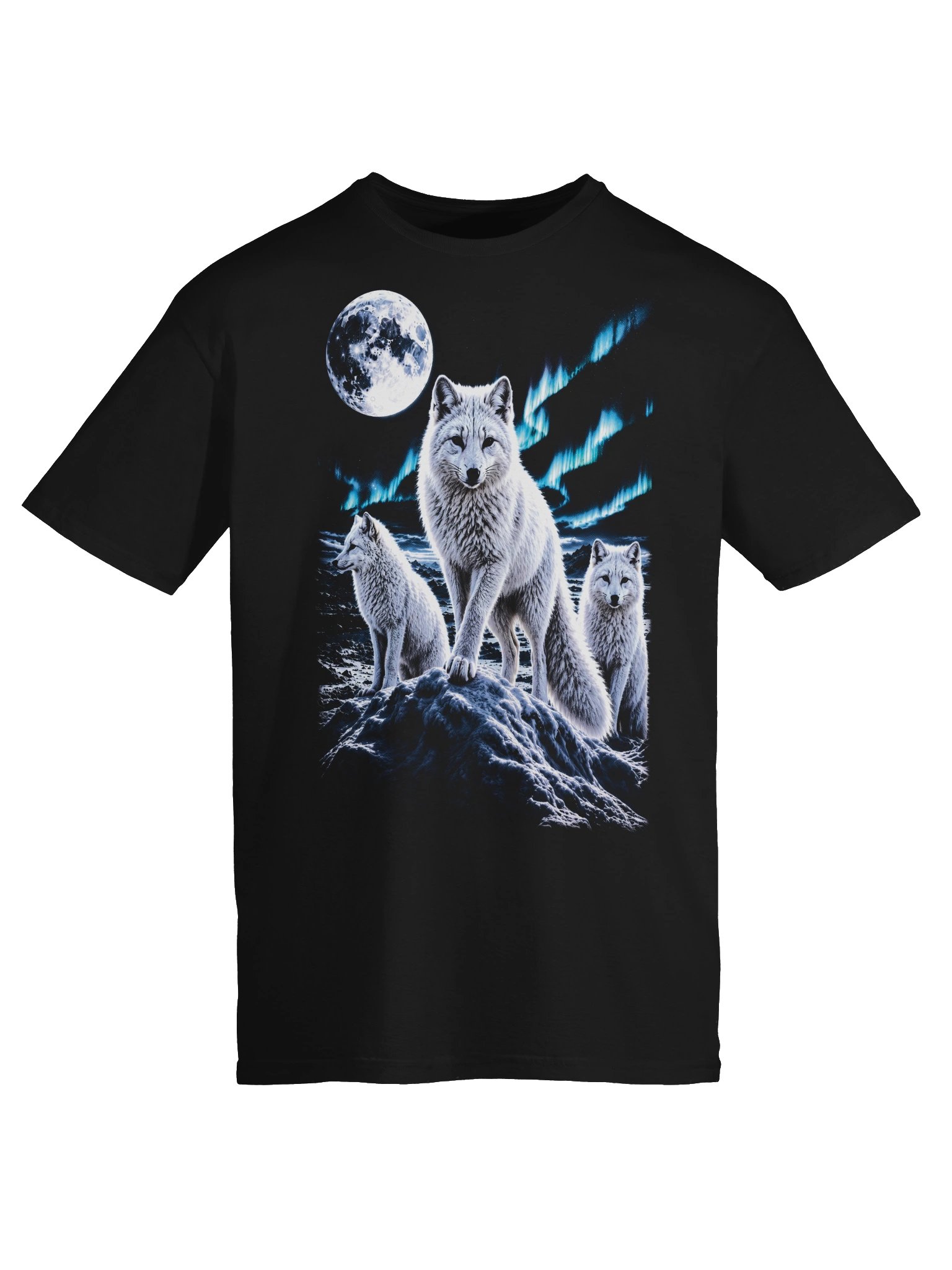 Arctic Fox Howling Moon Tshirt | Legendary Wildlife Shirt product image (4)