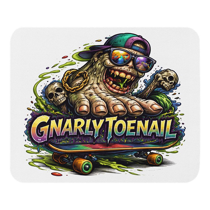 Gnarly Toenail Skateboard Mouse Pad product image (1)