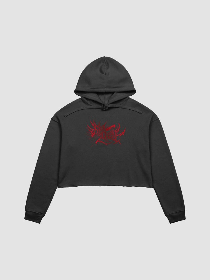 Keep It Metal Red Logo Womens Printed Crop Top Hoodie product image (1)