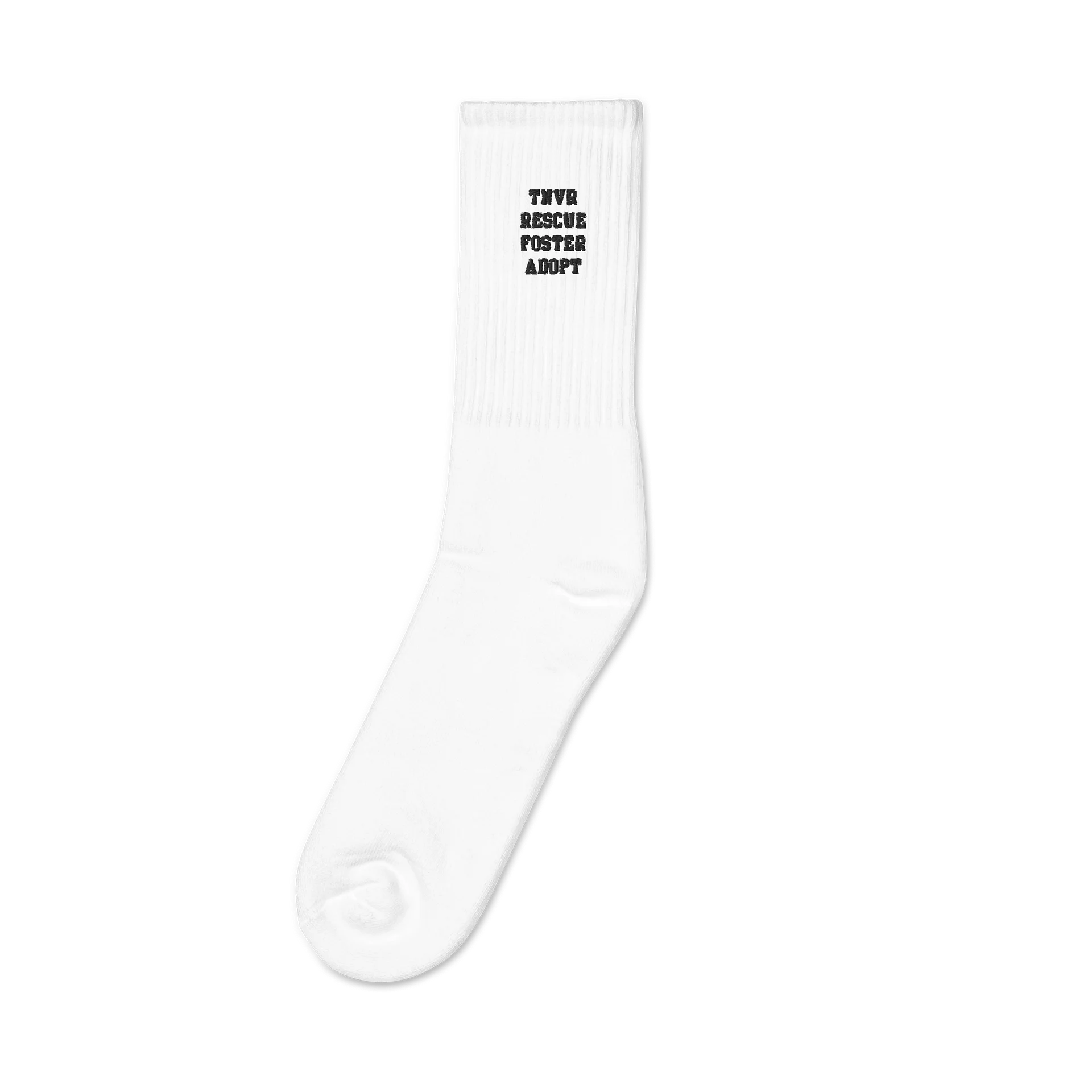 Tiny Cat Embroidered White Socks product image (1)