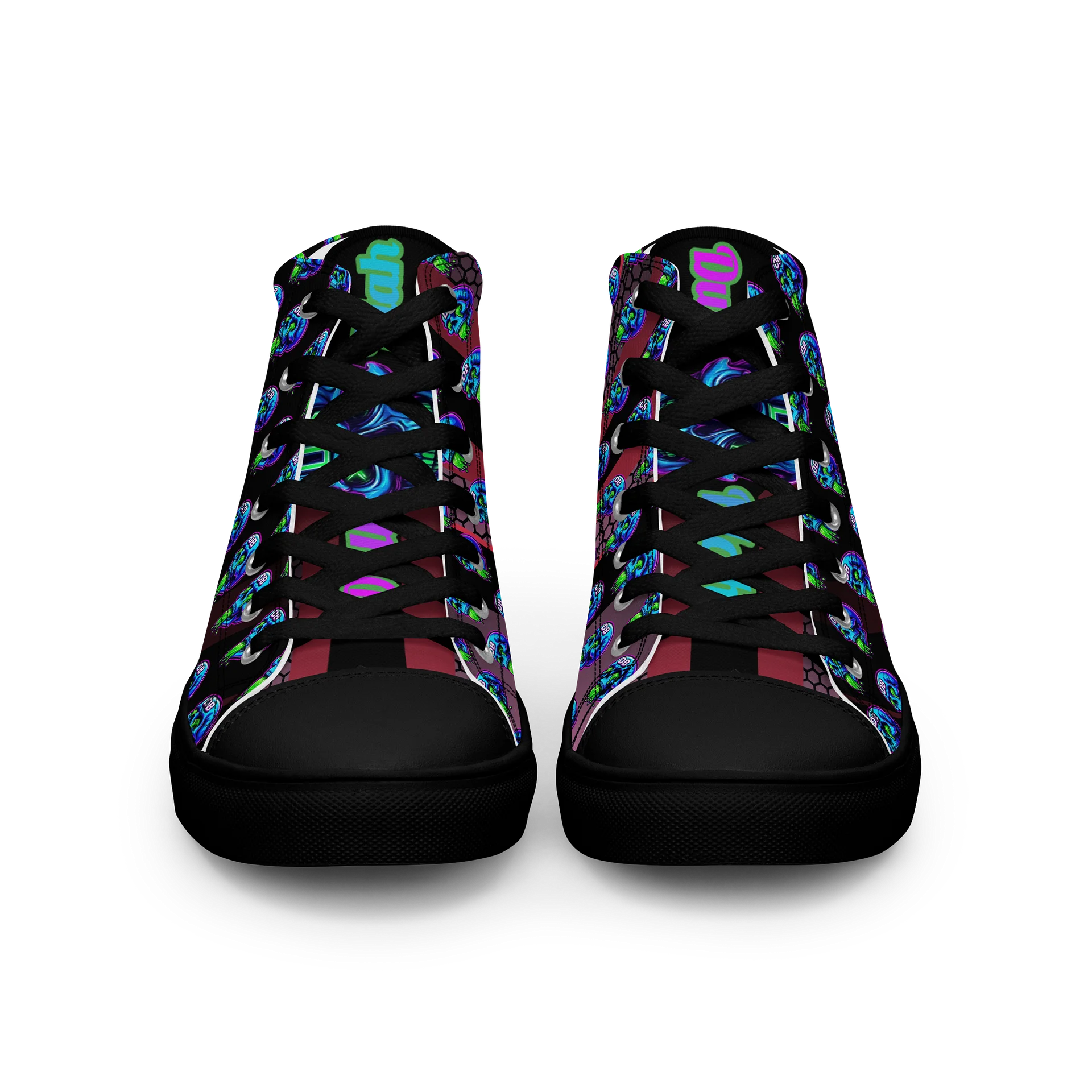 Women's "Sick Skull Honeycomb" Premium High-Top Sneakers product image (3)