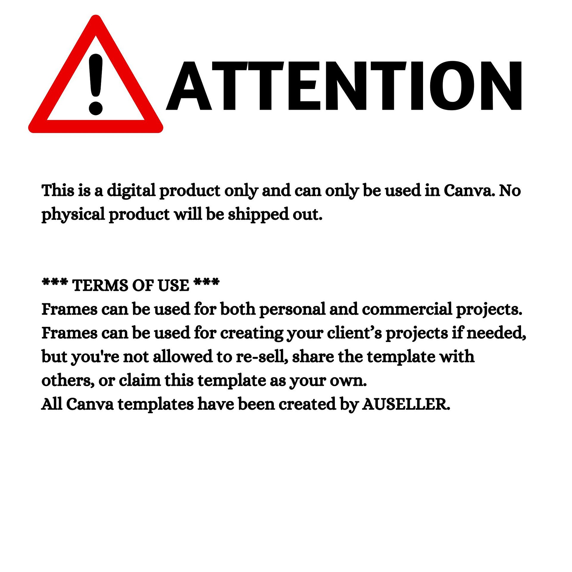 Fat and Fun Alphabet (A - Z) Multiple Frames Canva Templates product image (8)