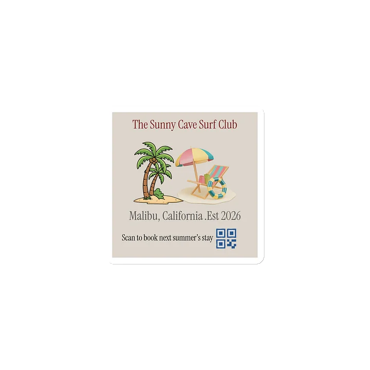 Custom retro surf club magnets for Airbnb/rental beach cabins as keepsake product image (1)