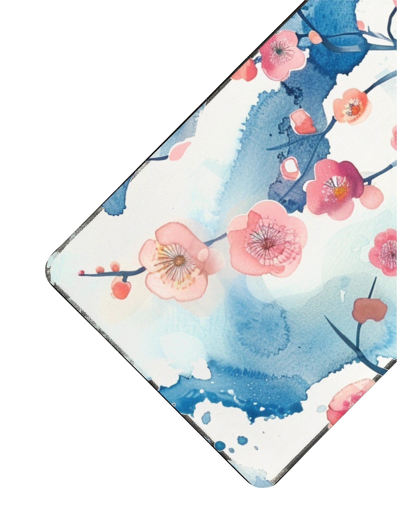 15.5" x 31.5" Traditional Japanese Watercolor Desk Mat - Plum Blossom product image (3)