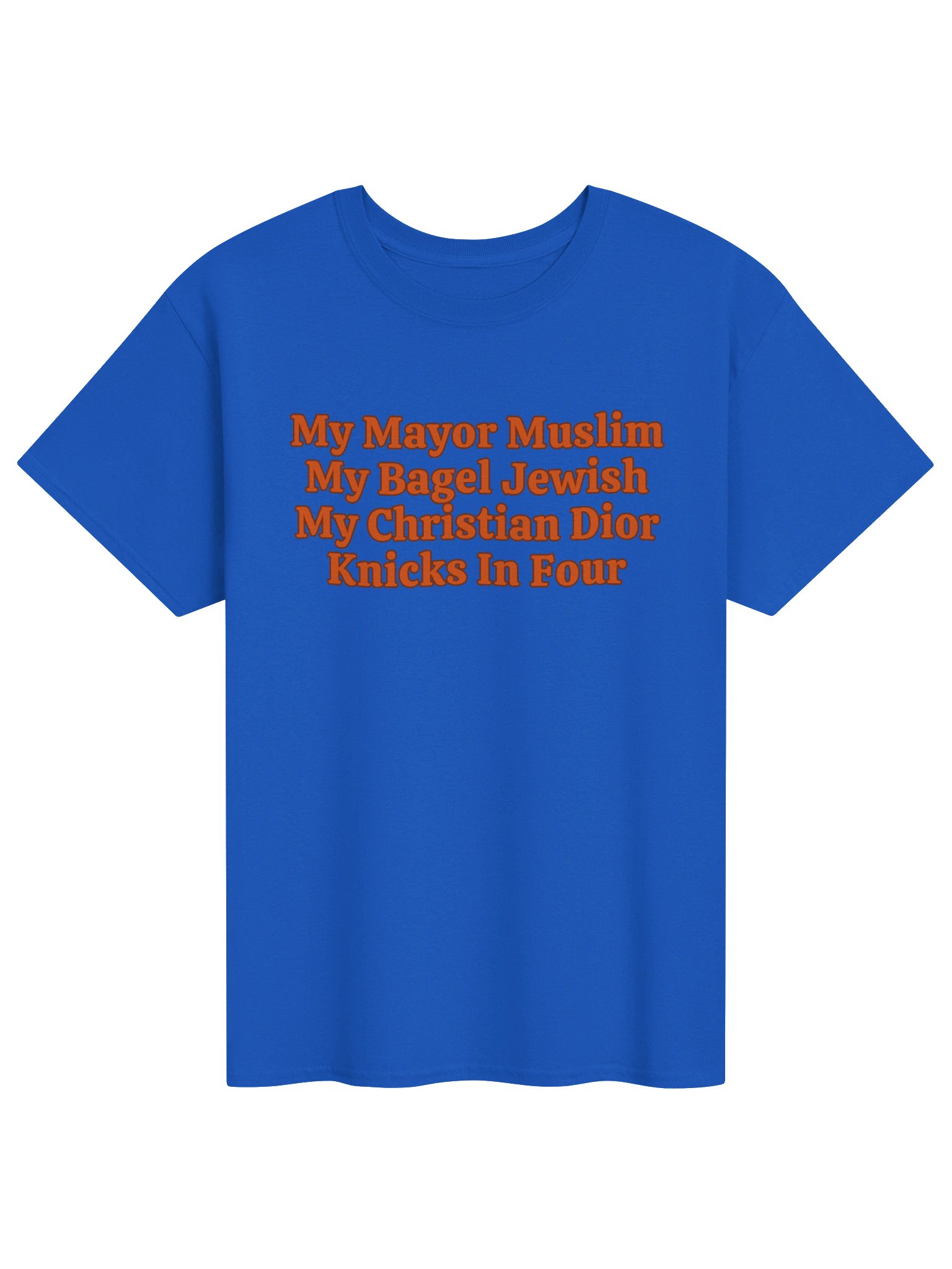 My Mayor Muslim My Bagel Jewish My Christian Dior Knicks In Four T-shirt product image (1)