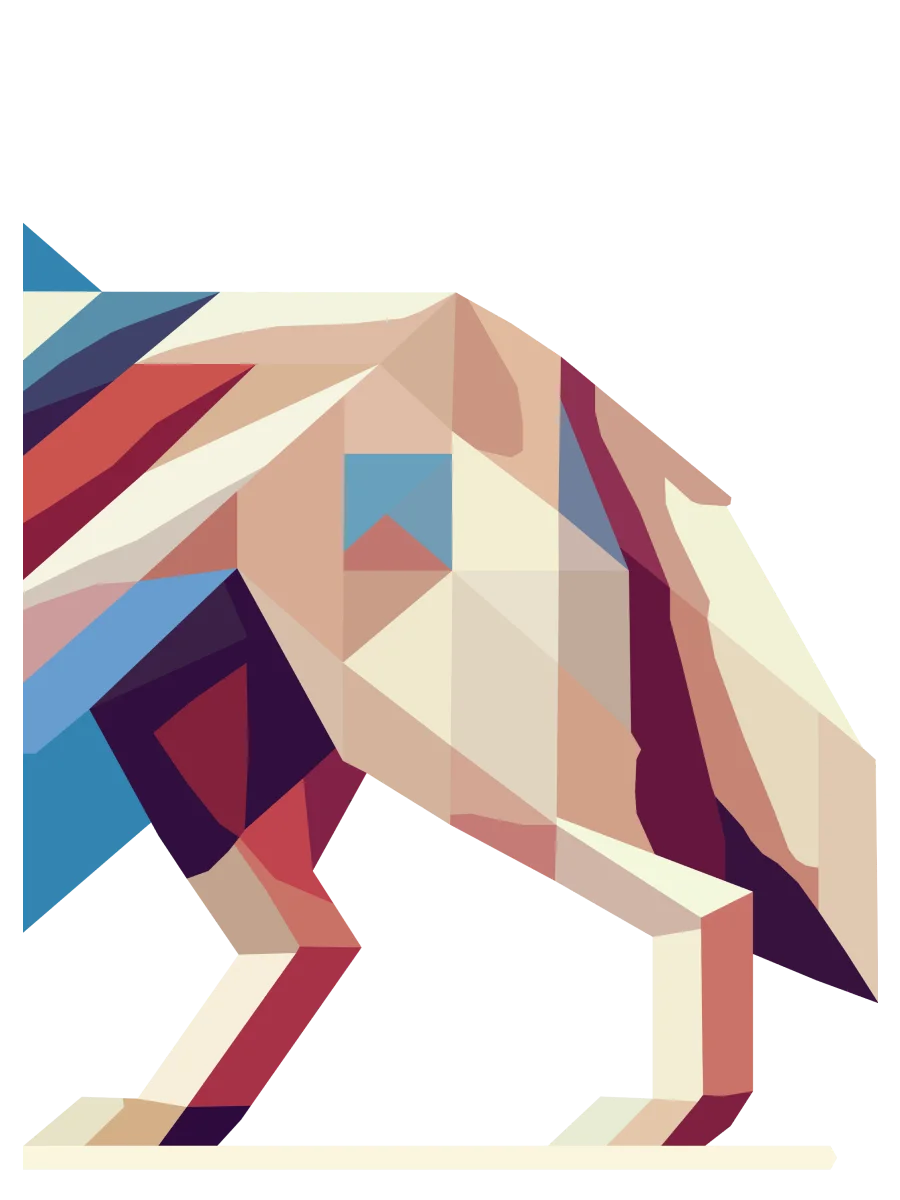 Free Geometric Wolf PNG Art - Transparent Background, Low Poly Animal Illustration product image (2)