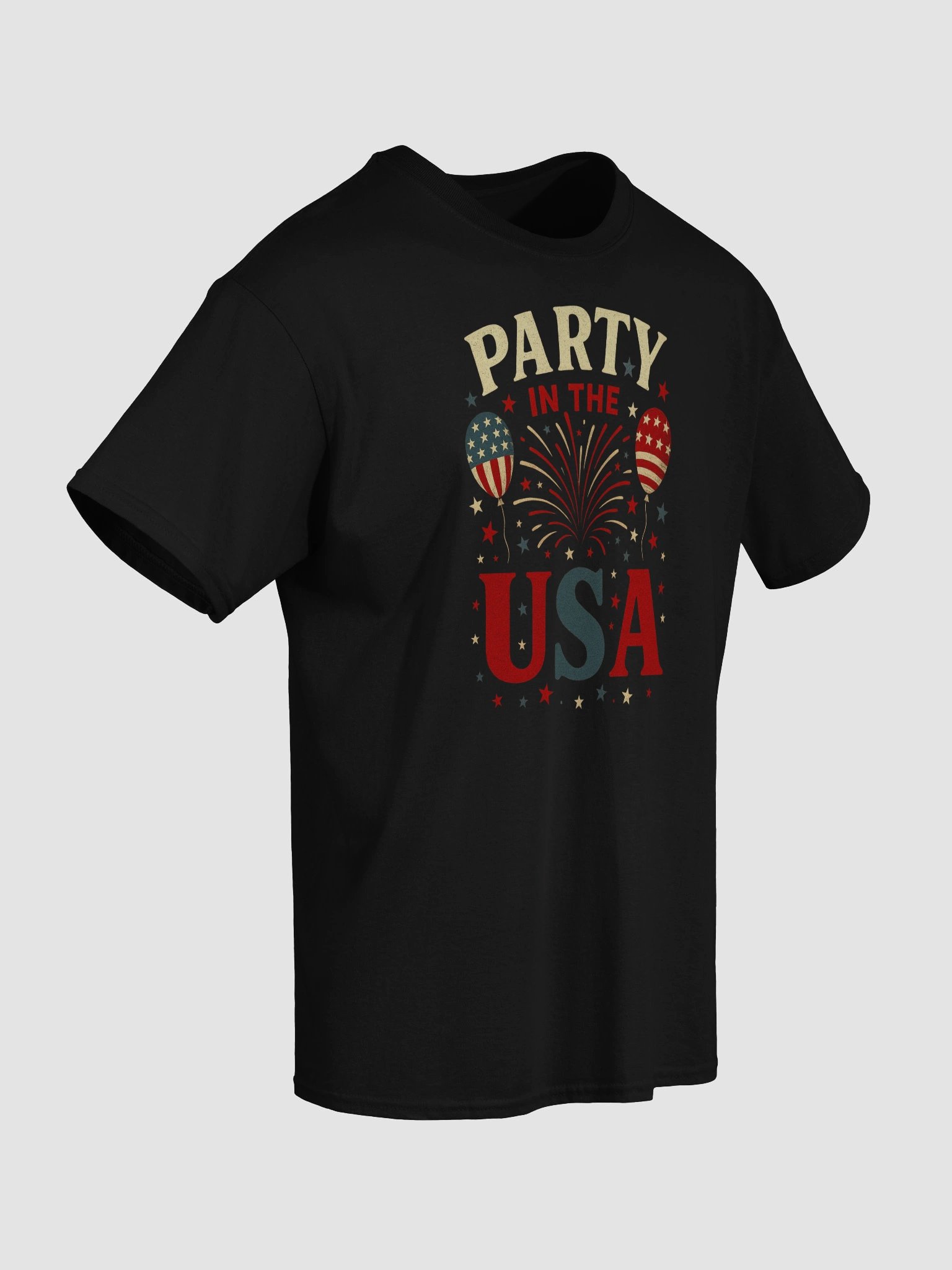 Party in the USA Shirt – Funny 4th of July Fireworks & Balloon Tee product image (4)