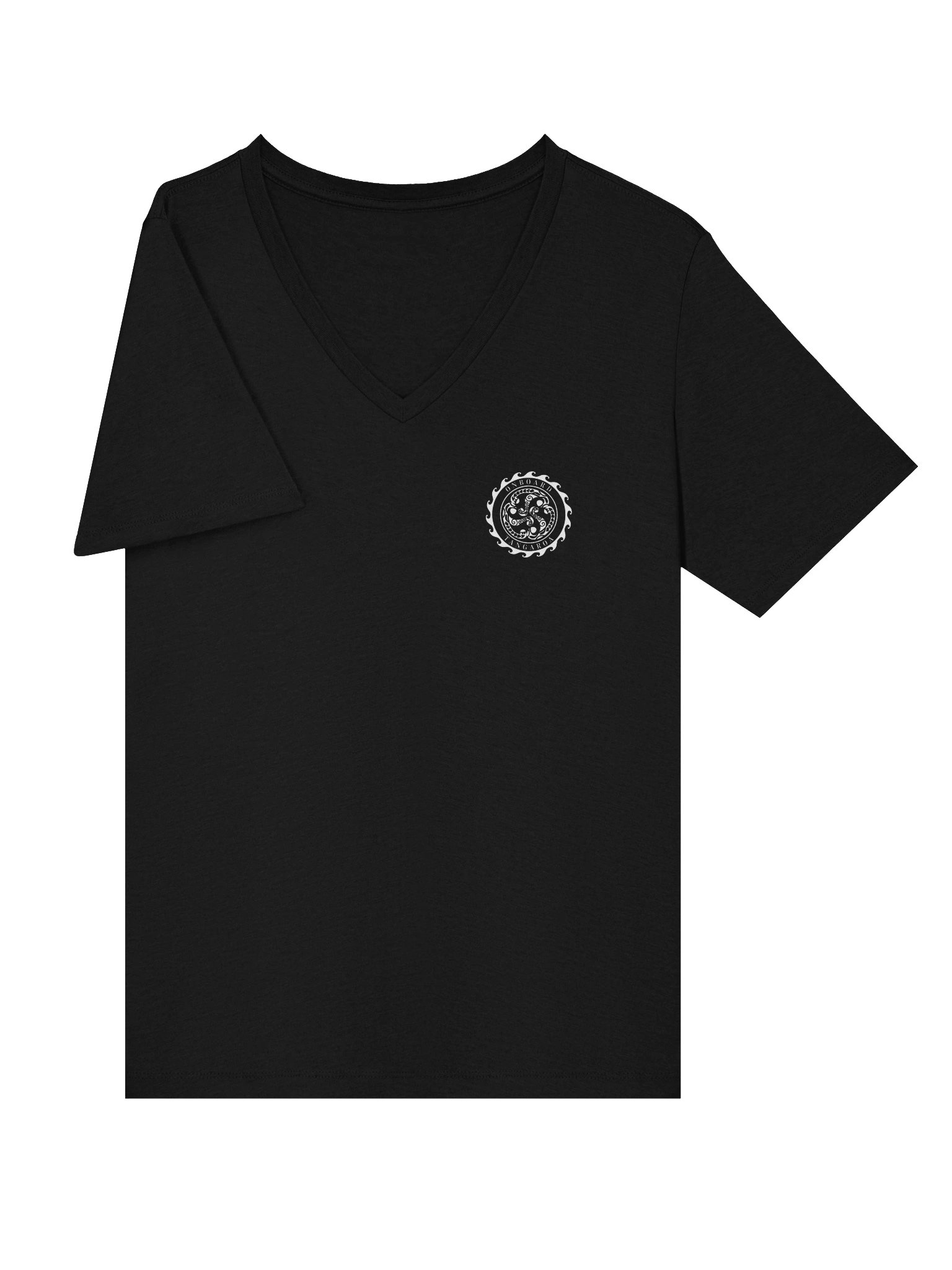 Ladies' Relaxed V-Neck T-Shirt – Tangaroa Boat Outline product image (13)