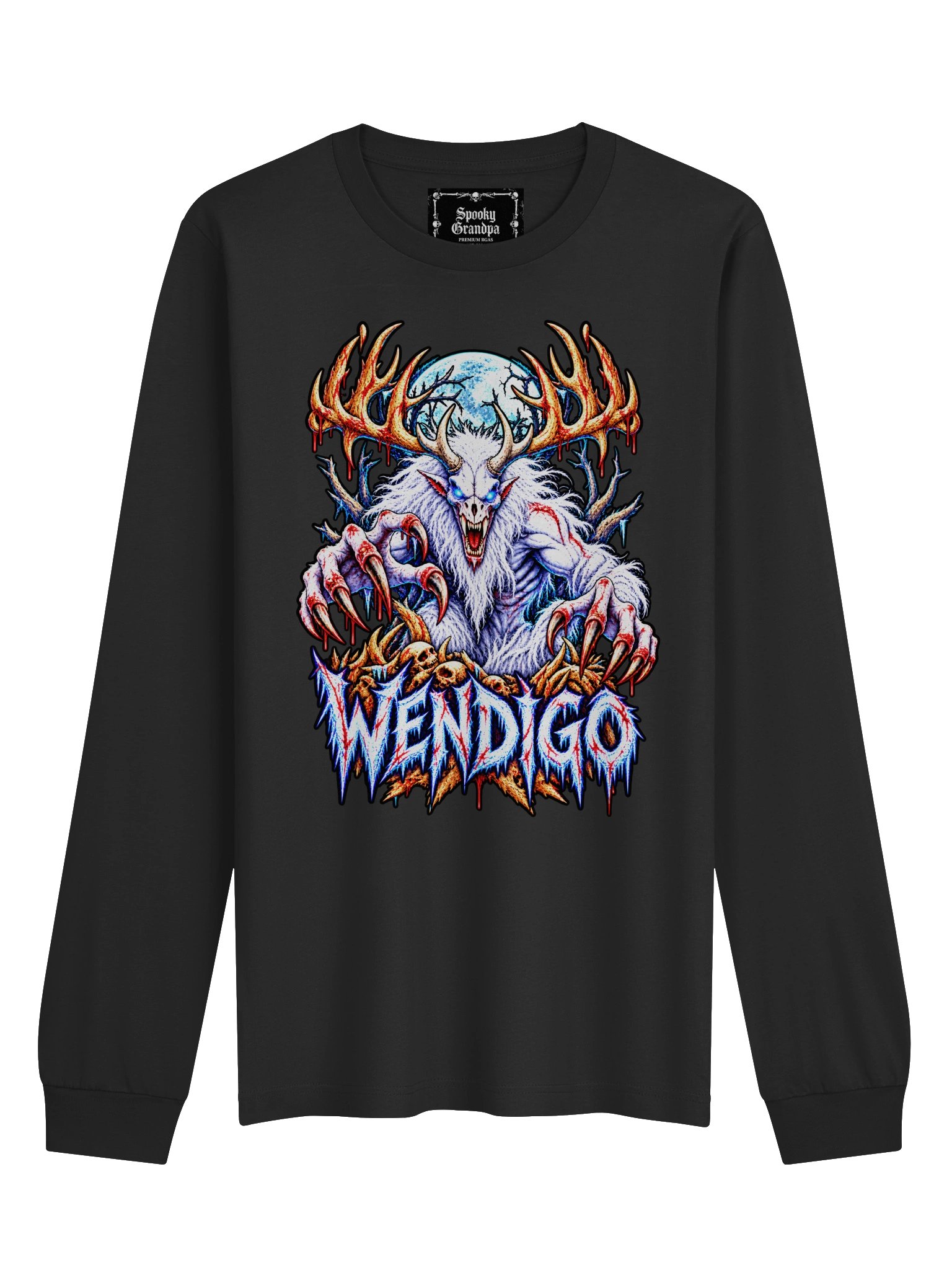 Wendigo: Neon Nightmares – Long Sleeve Shirt product image (4)