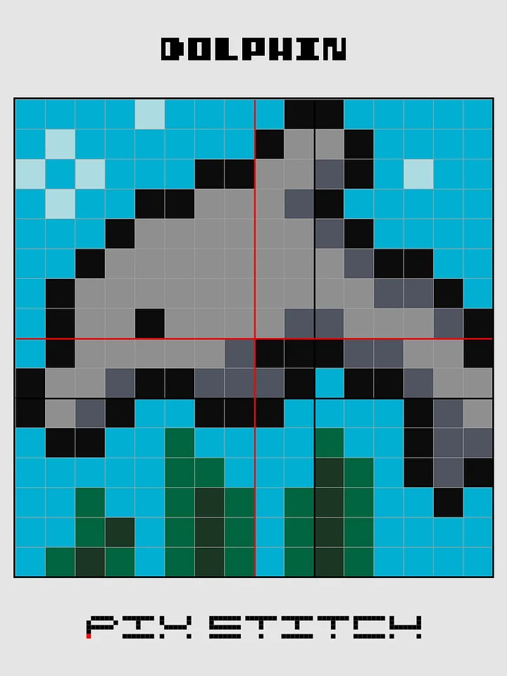 Dolphin Pixel Art product image (2)