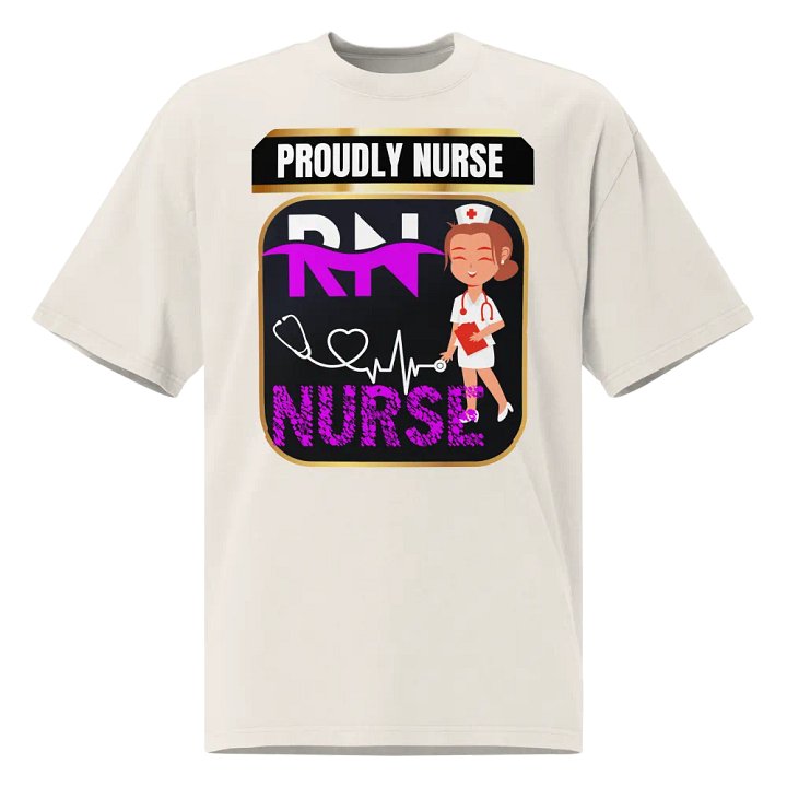 Proudly Nurse Oversized Faded T-Shirt product image (3)