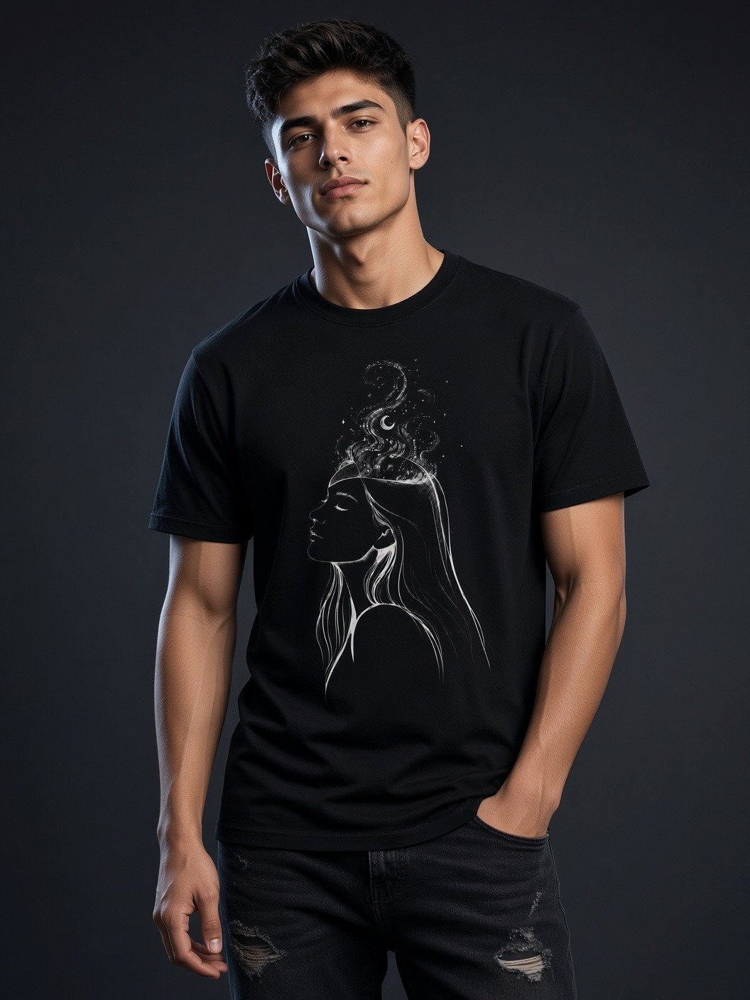 The Cosmic Mind // Nebula Muse Heavyweight Tee product image (2)