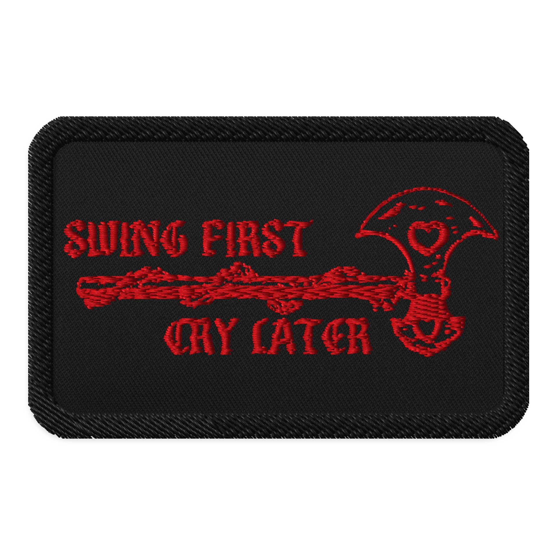 embroidered patch - swing first cry later product image (1)