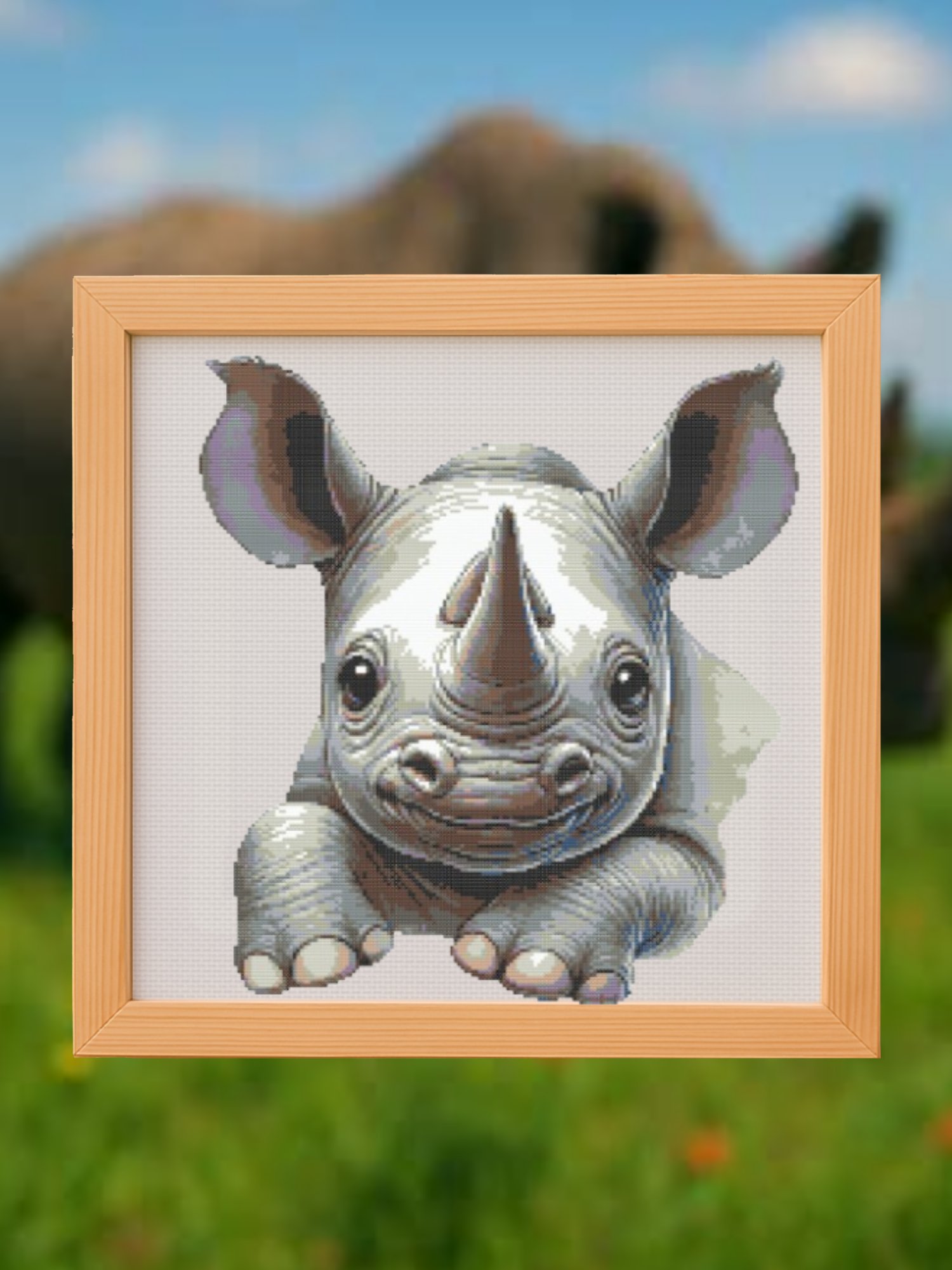 Baby Rhino Cross Stitch Pattern product image (1)