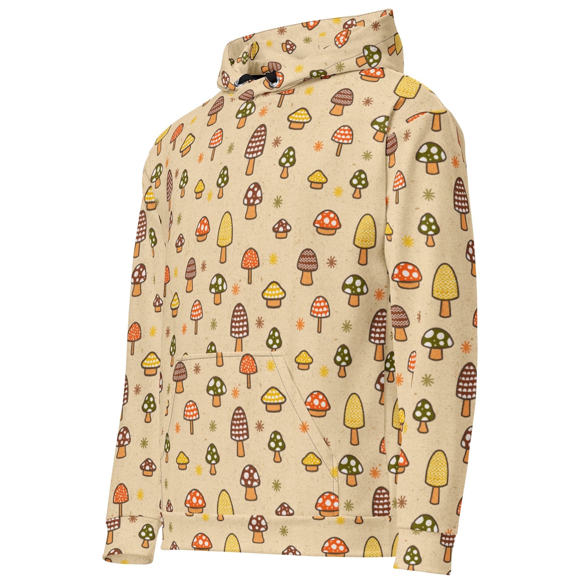1970s Retro Mushrooms Unisex Cotton Hoodie product image (3)