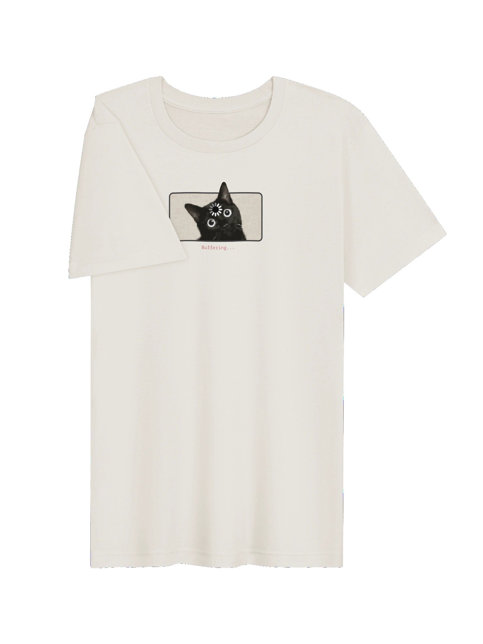 Buffering Cat Retro T-shirt product image (64)