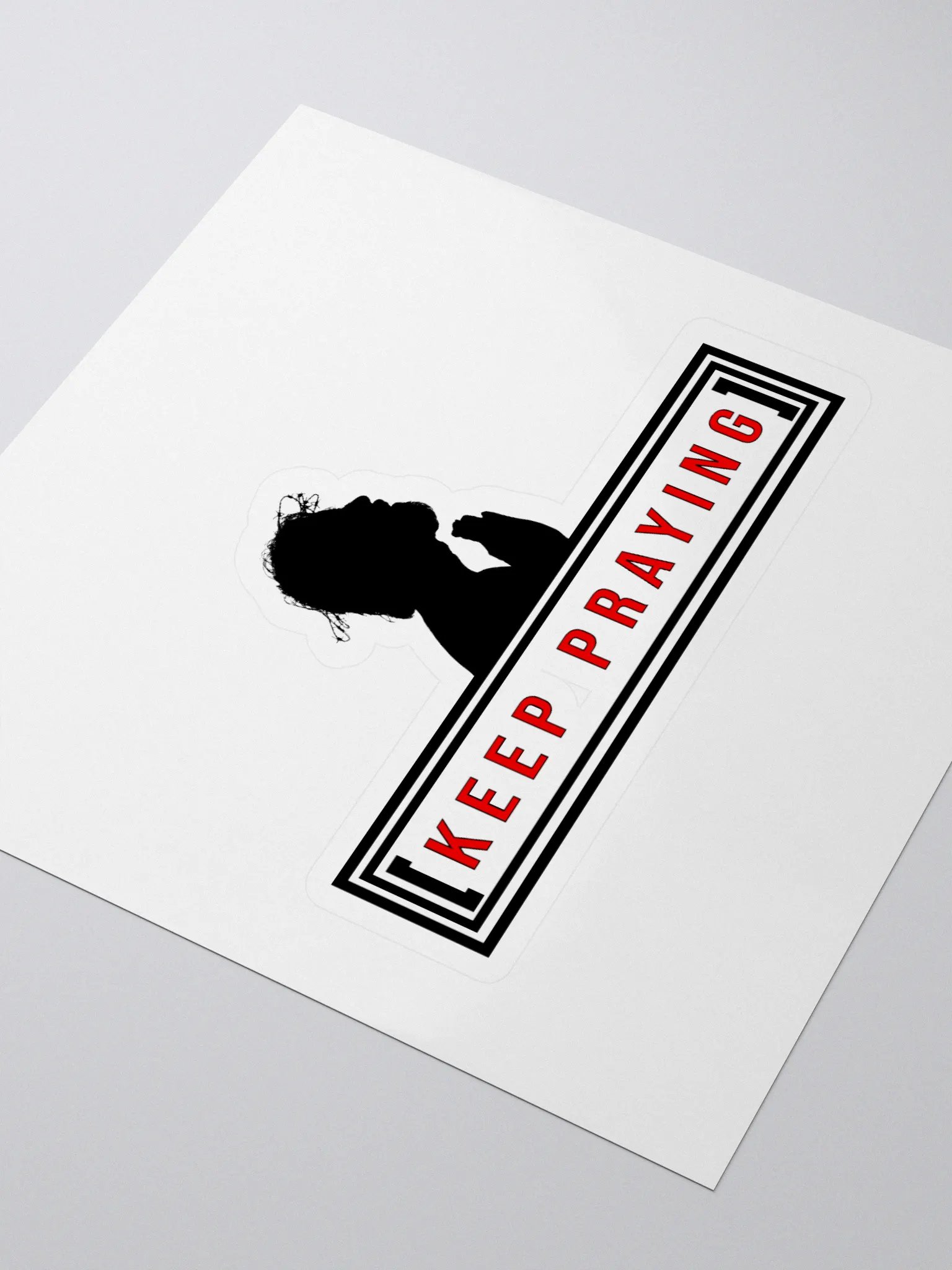 Bold Red 'KEEP PRAYING' Sticker product image (3)
