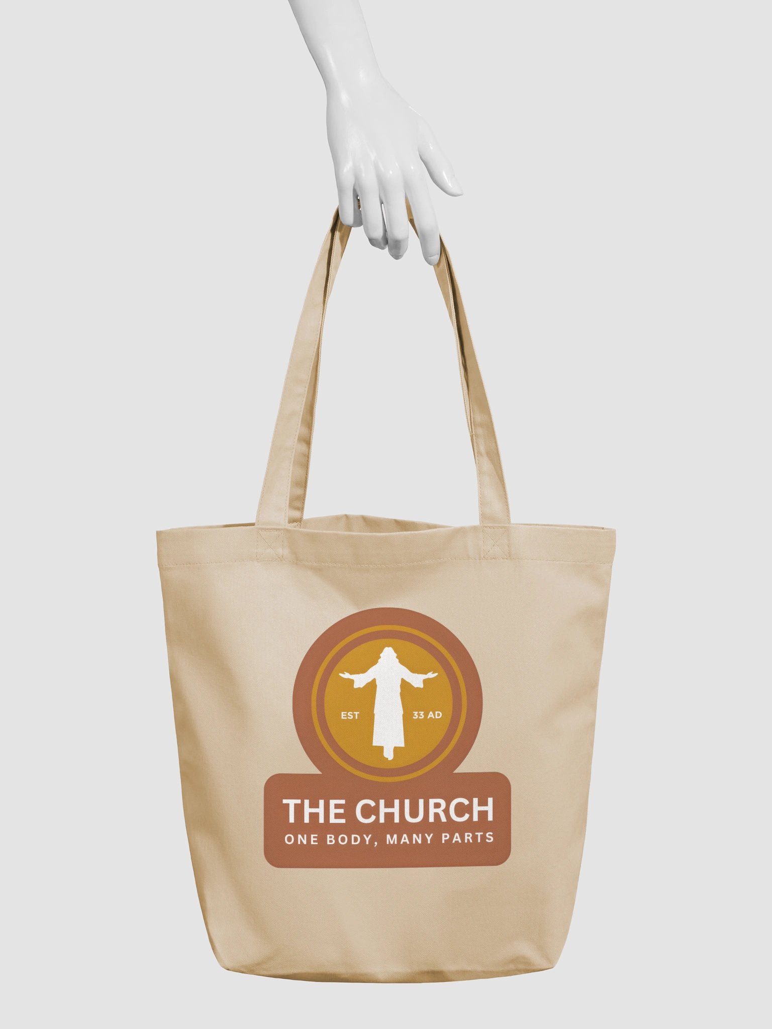 The Church, Est. 33 AD Tote Bag (Brown) product image (3)