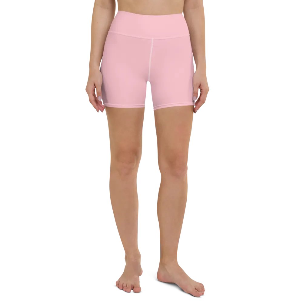 Plain Color Pink Yoga Shorts product image (1)