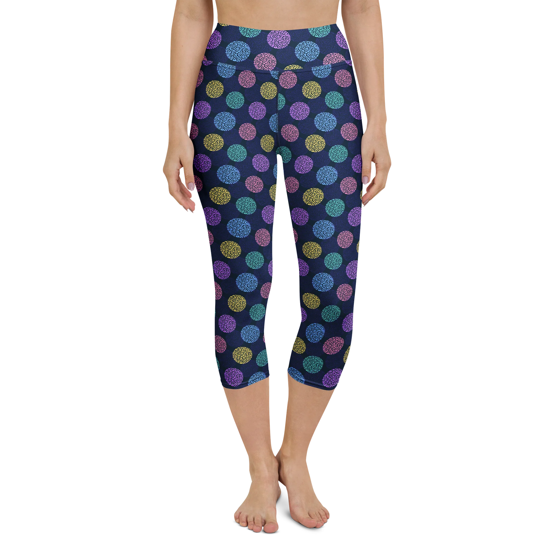 Colorful Leopard Print Yoga Capri Leggings product image (4)