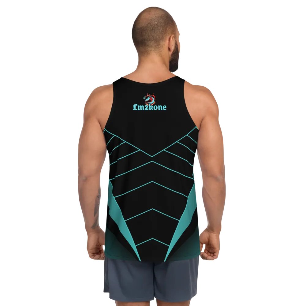 LM2Kone cyan - Customizable Tank Top - 5% elastane product image (5)