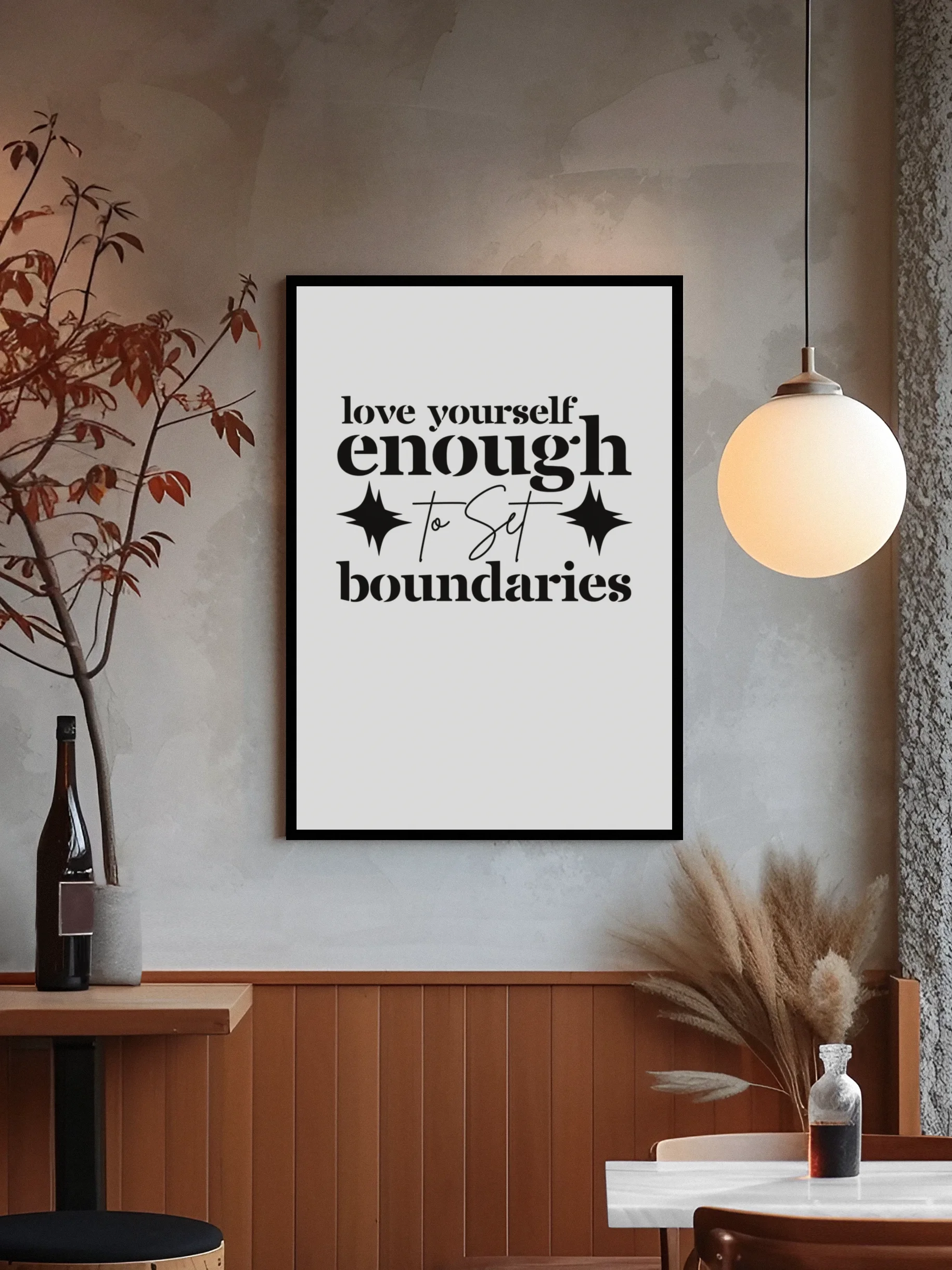 Love Yourself Enough To Set Boundaries Eco-Framed Poster product image (1)