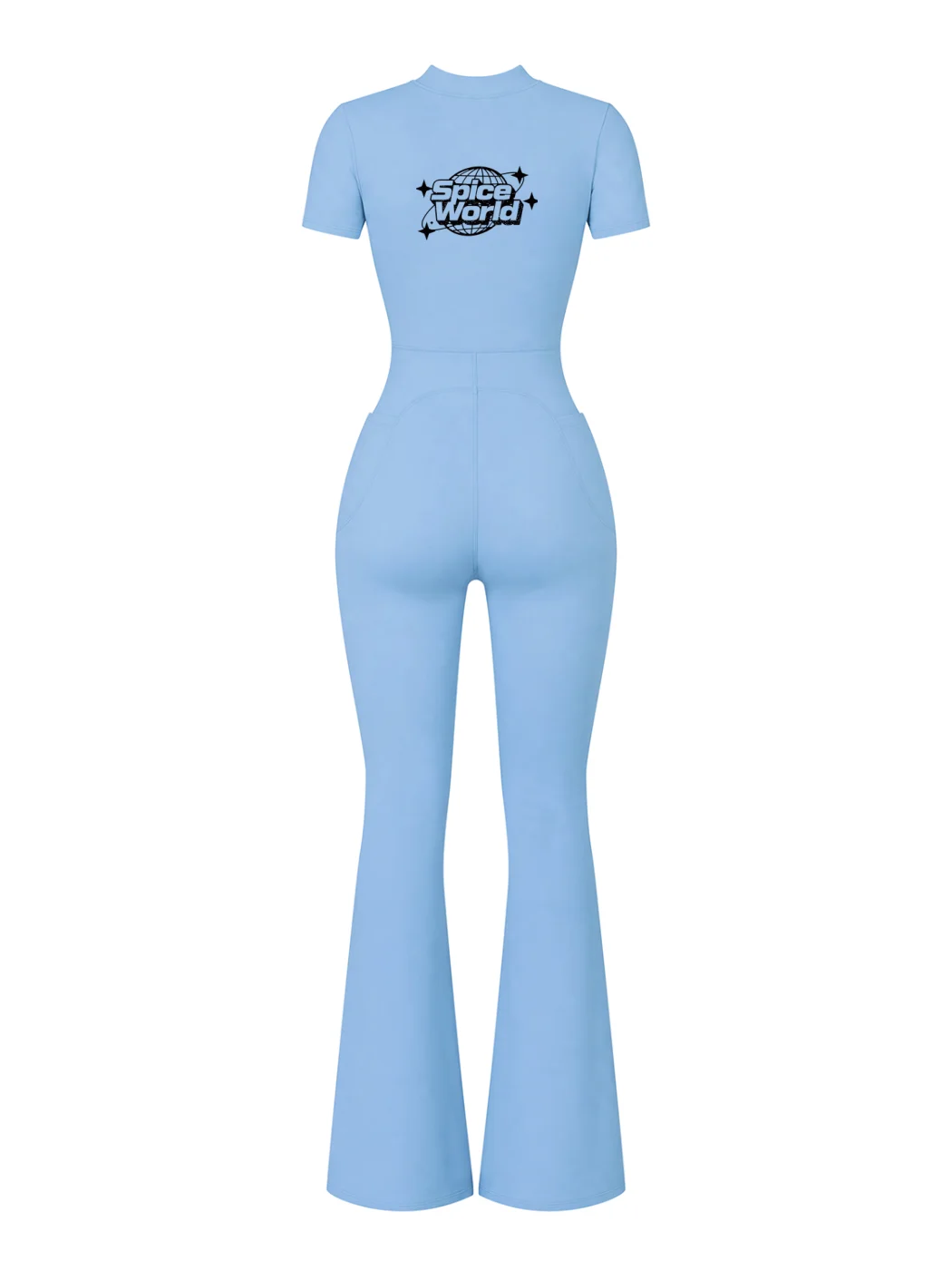 Women’s Tight Flared Leg Quarter-Zip Jumpsuit product image (10)