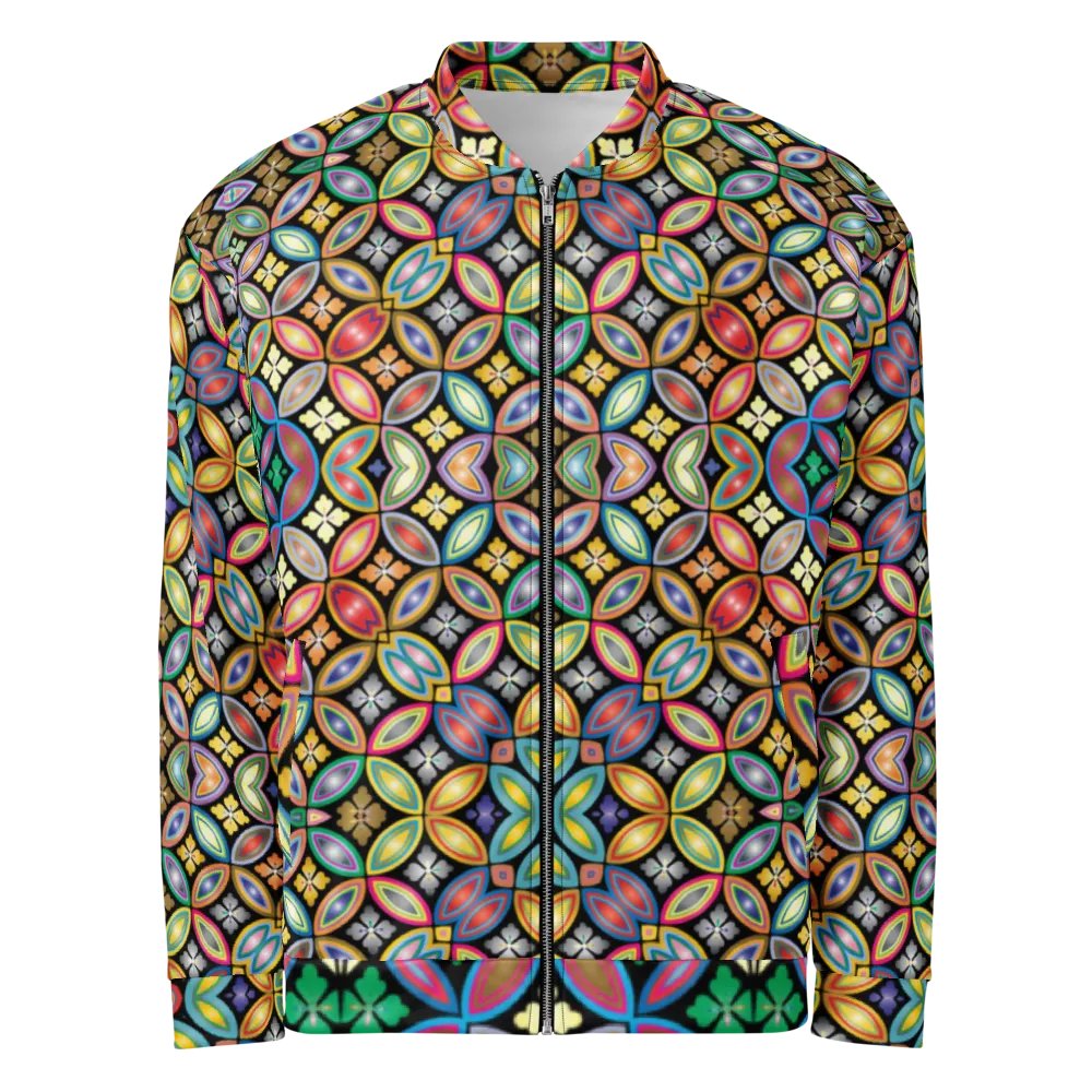 Batik Kawung Purple Bomber Jacket product image (1)