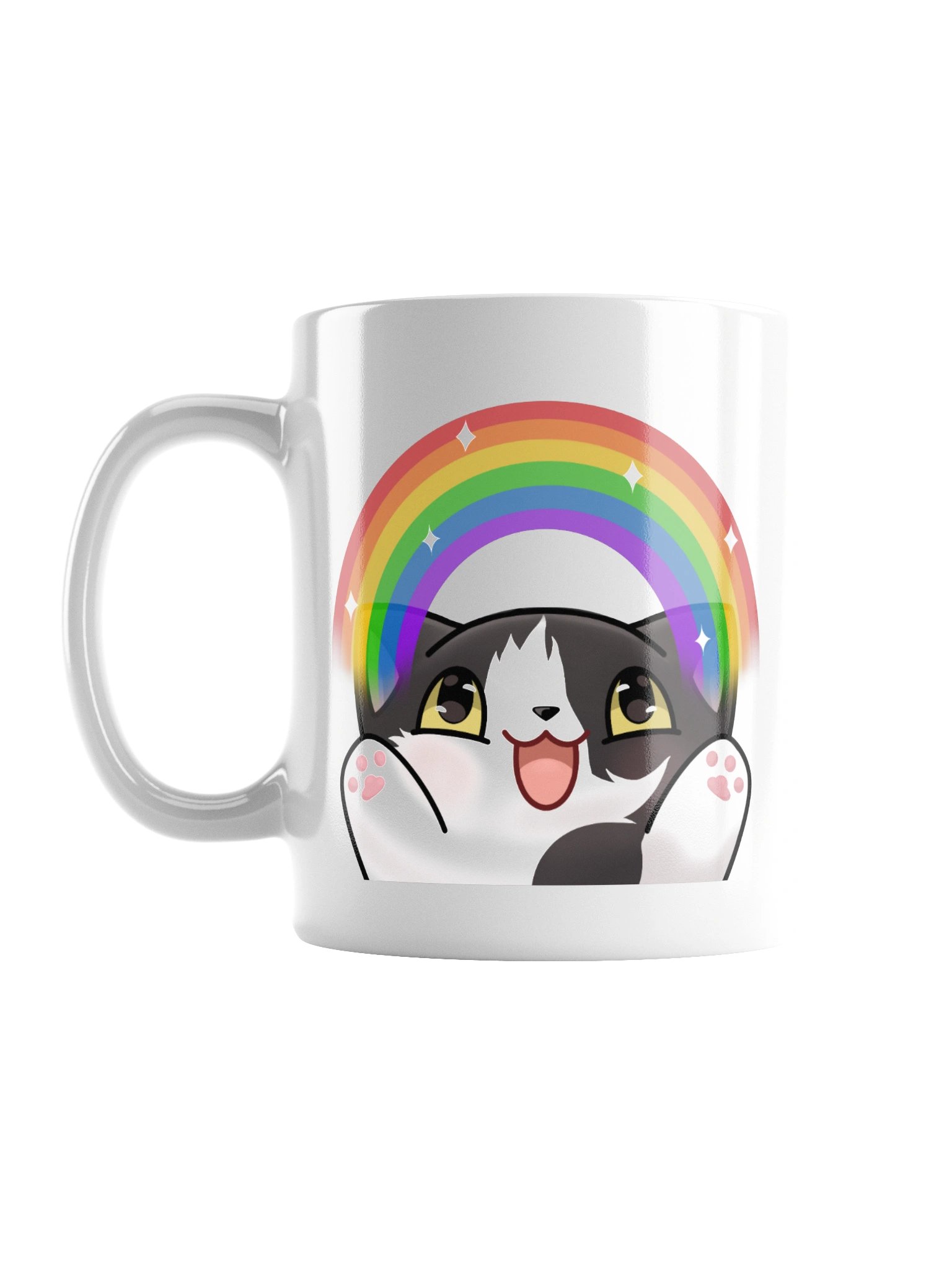 Rainbow Kitten white mug product image (2)