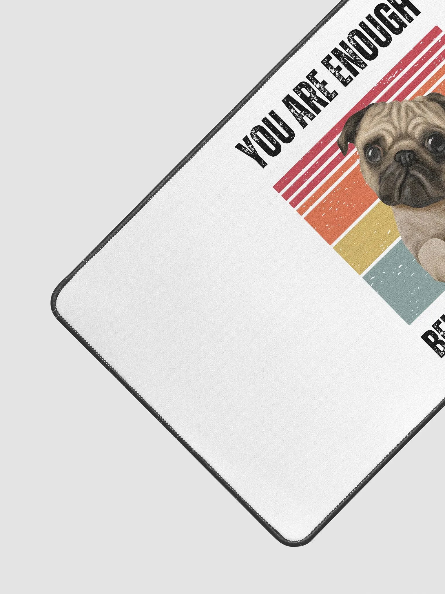 Curious Pug Desk Mat product image (3)