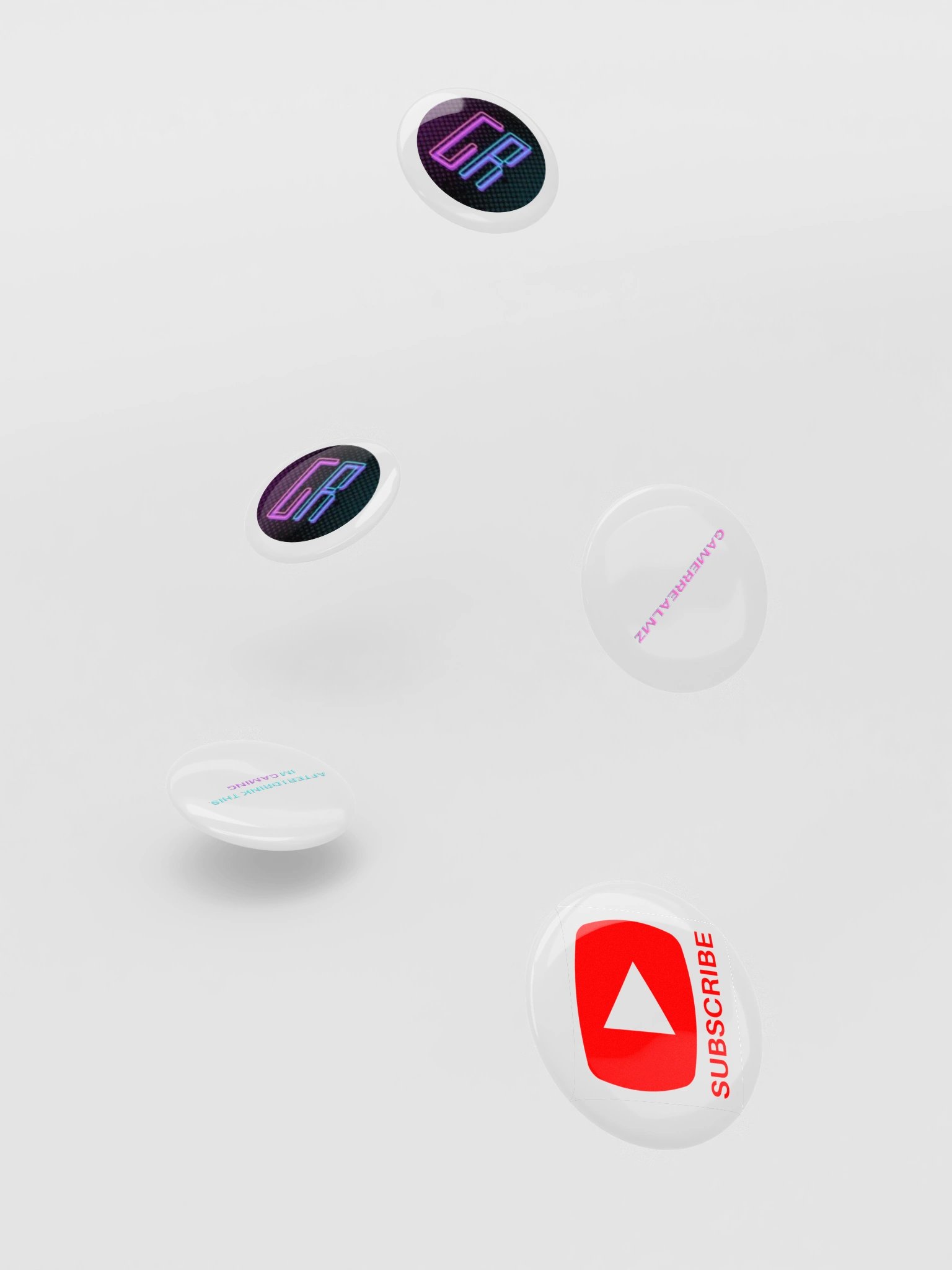 GamerRealmz Pin Buttons (Set of 5) product image (5)