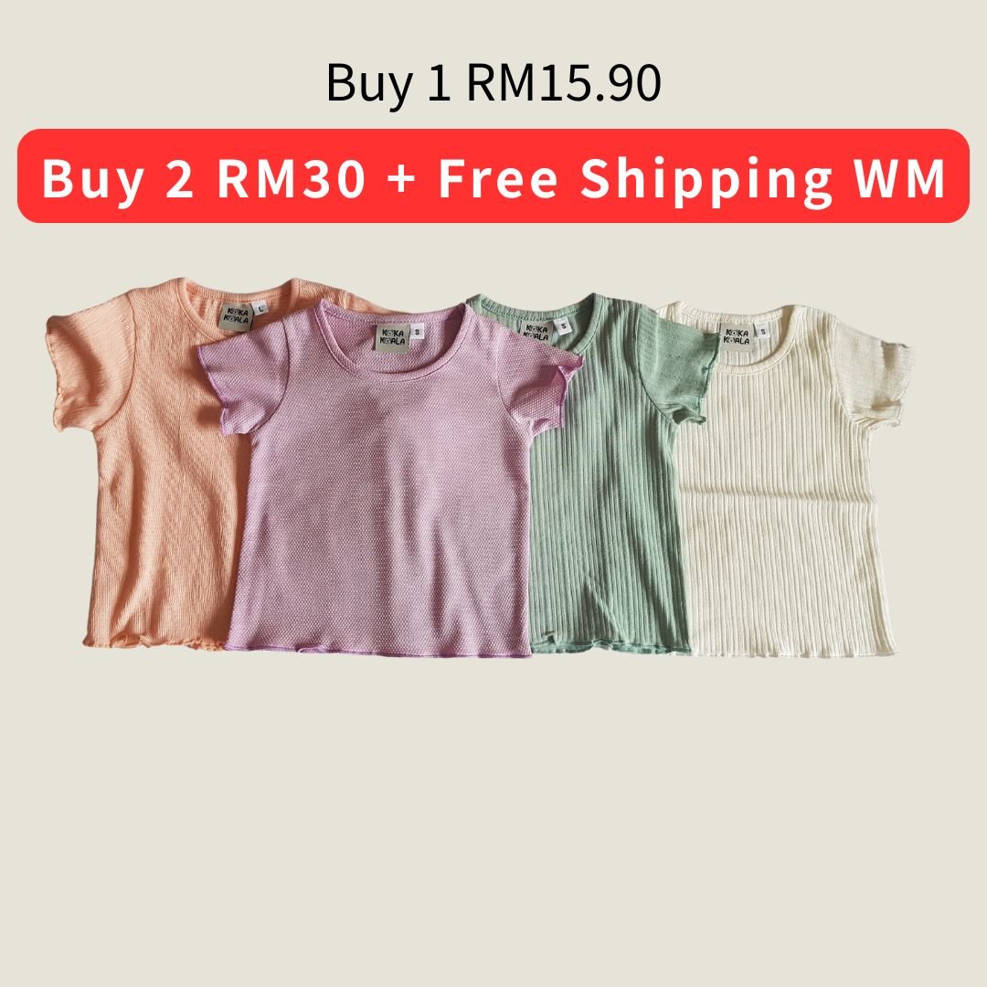 Koka Koala Pastel Plain Tees for girls product image (5)