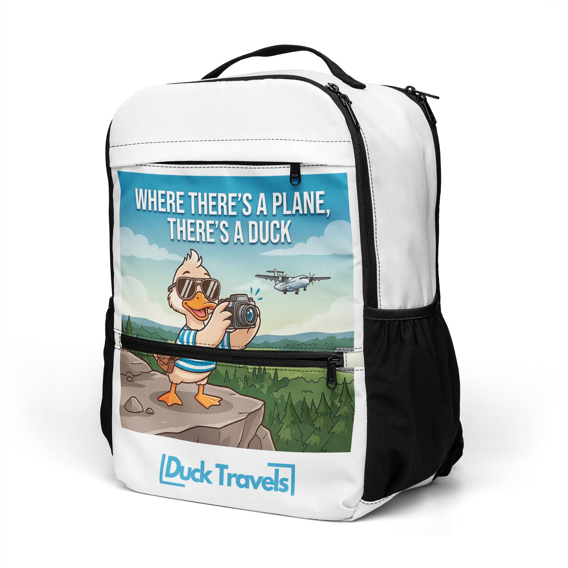 "Where There's a Plane, There's a Duck" Backpack product image (5)