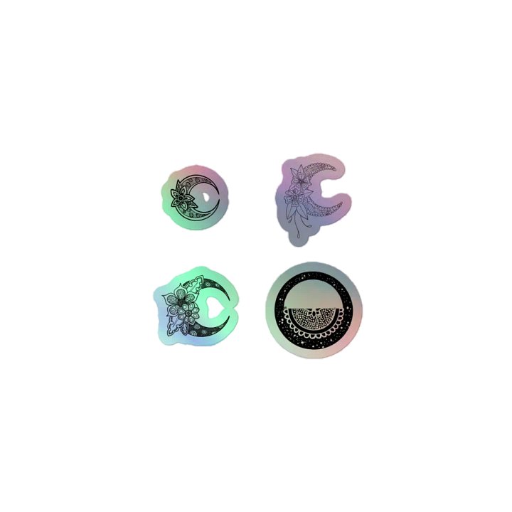 Floral Moonlit Dreams Holographic Sticker Set product image (1)