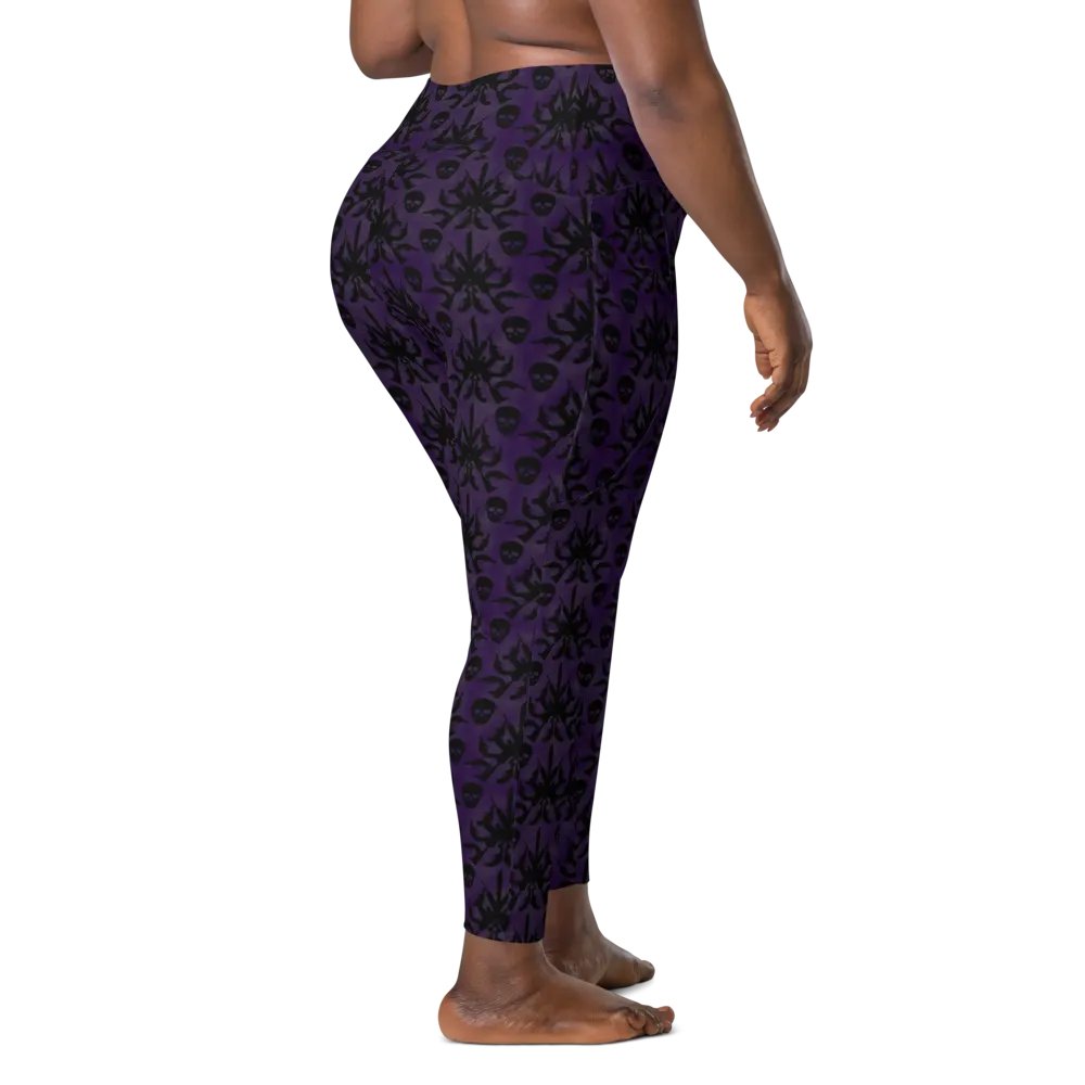 Gothic 2A High Waist Pocket Leggings - Purple product image (11)