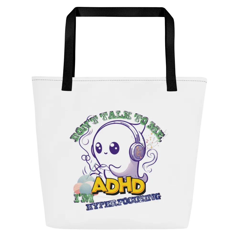 ADHD Hyperfocusing Large Tote Bag w/ Pocket product image (1)