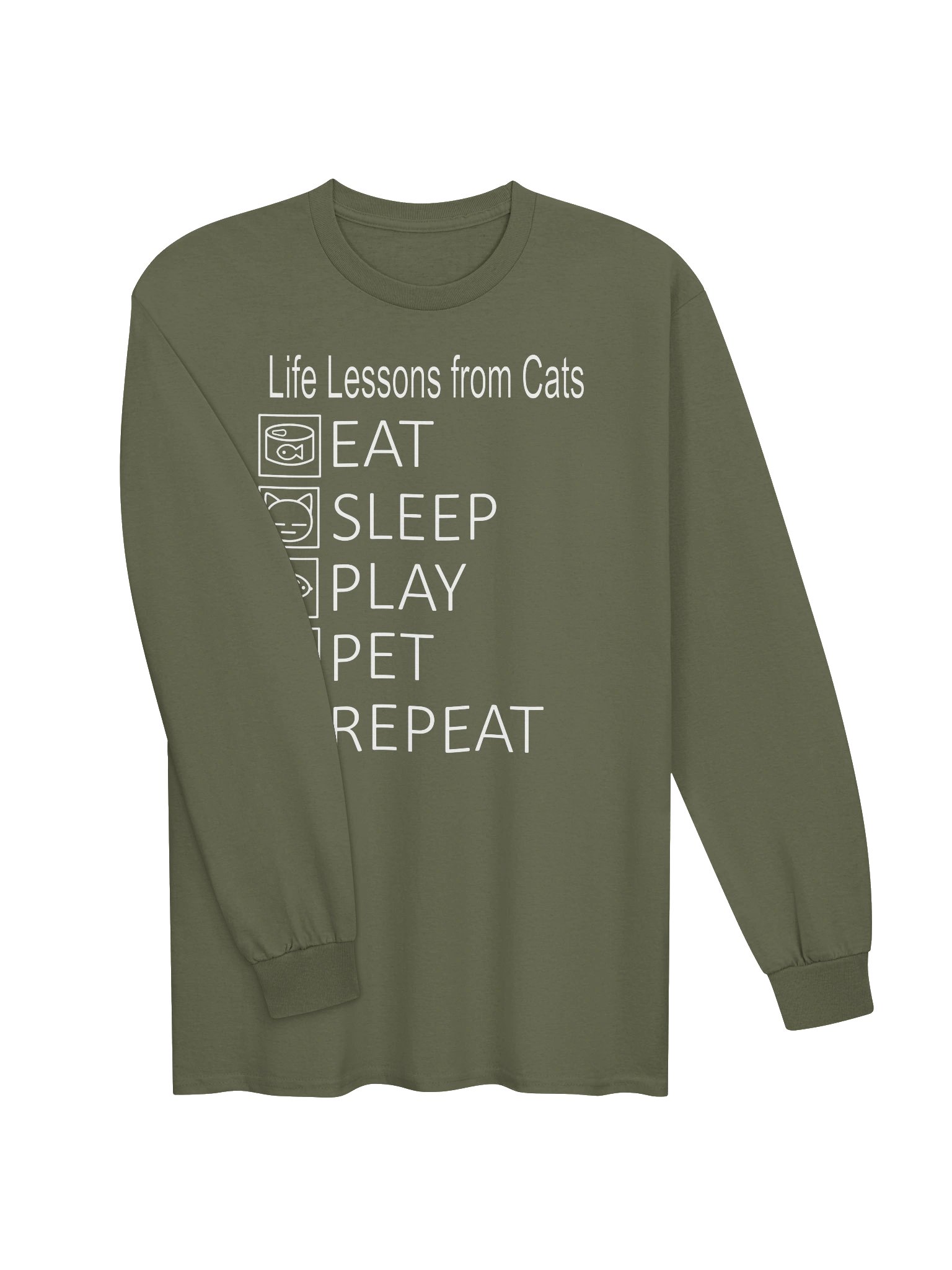 Life Lessons from Cats - Unisex Adult Long Sleeve T-shirt product image (2)