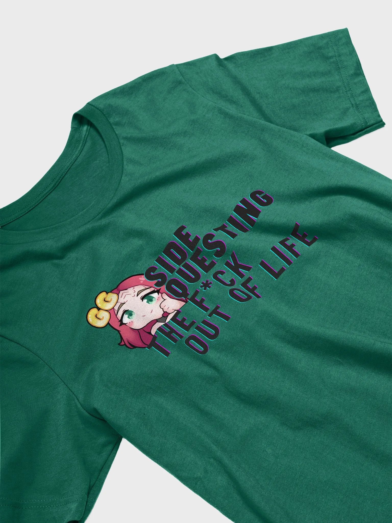 Pop Warrior Side Questing (Black Text) T-Shirt product image (3)