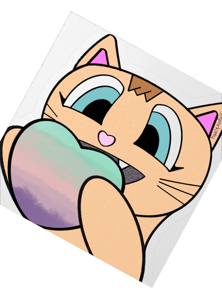 Kitty Cloud Heart Sticker product image (4)