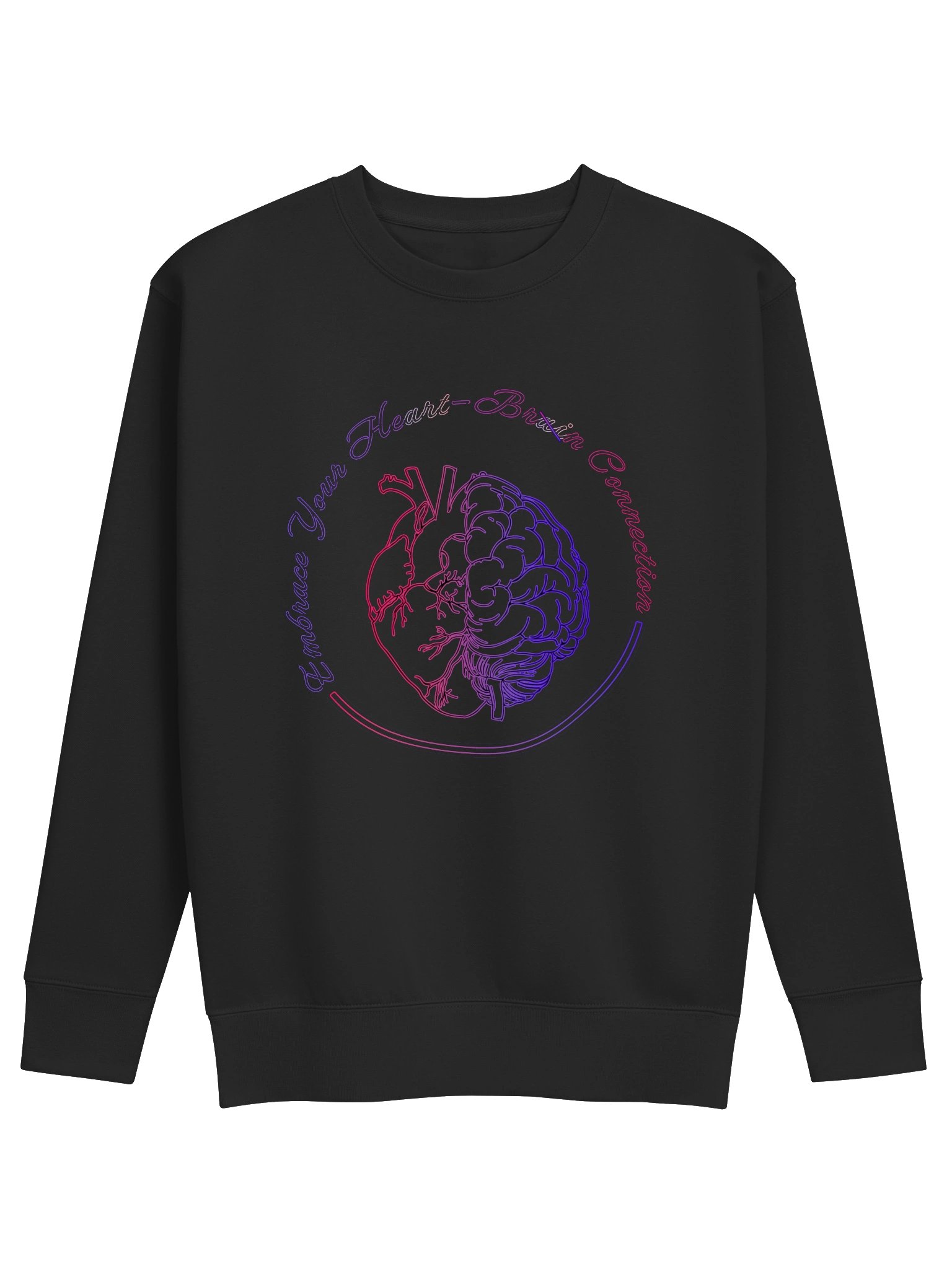 Anti-AI “Heart-Brain Connection” Sweatshirt product image (2)