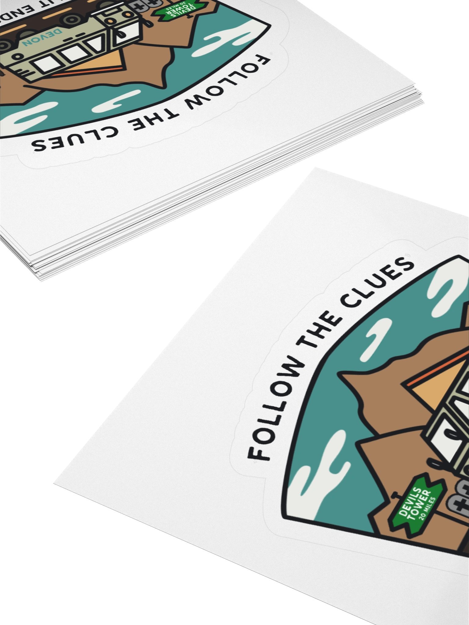 FOLLOW THE CLUES, Devon Sticker product image (4)