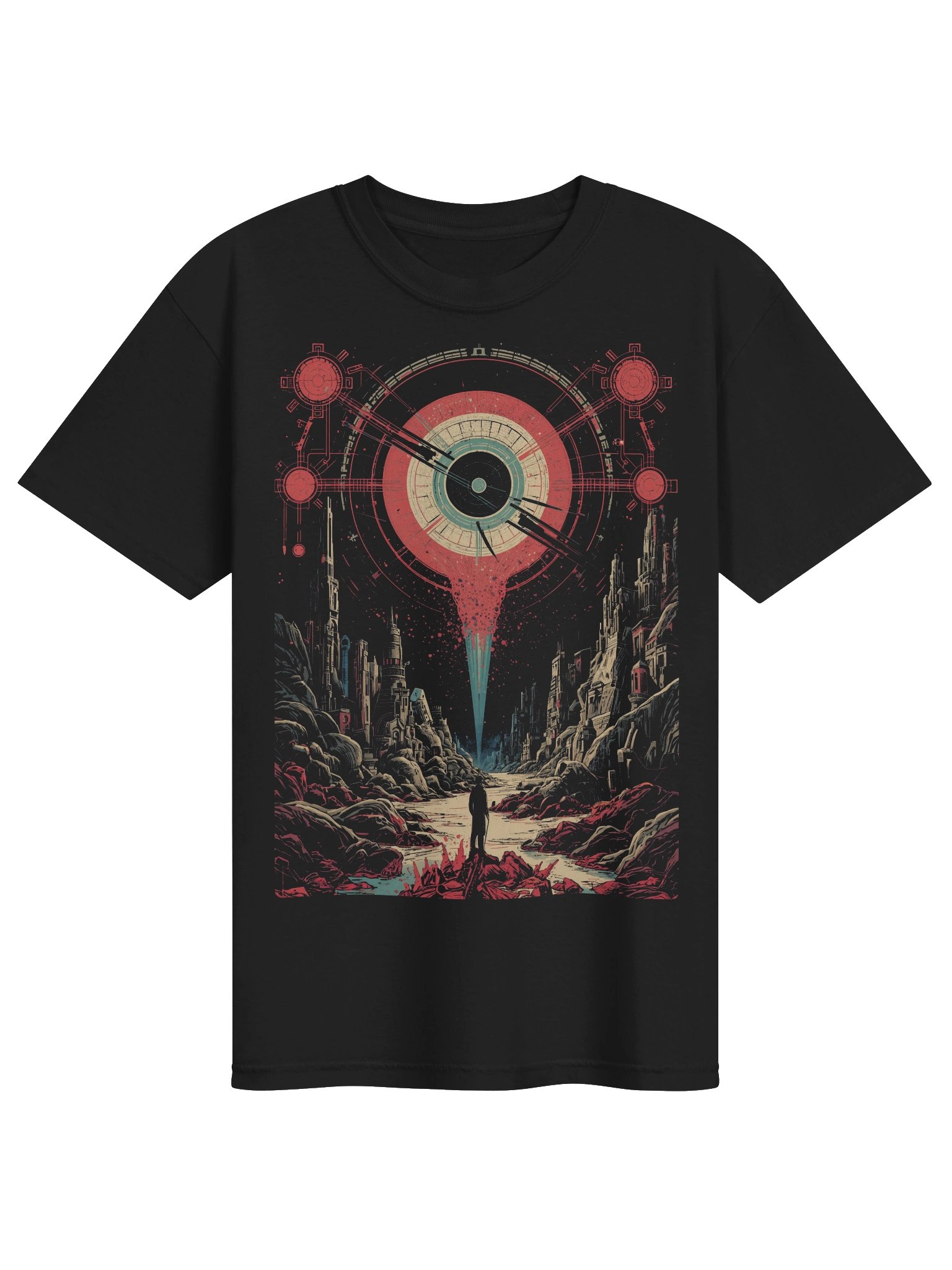 Cosmic Portal Sci-Fi Heavyweight T-Shirt product image (1)