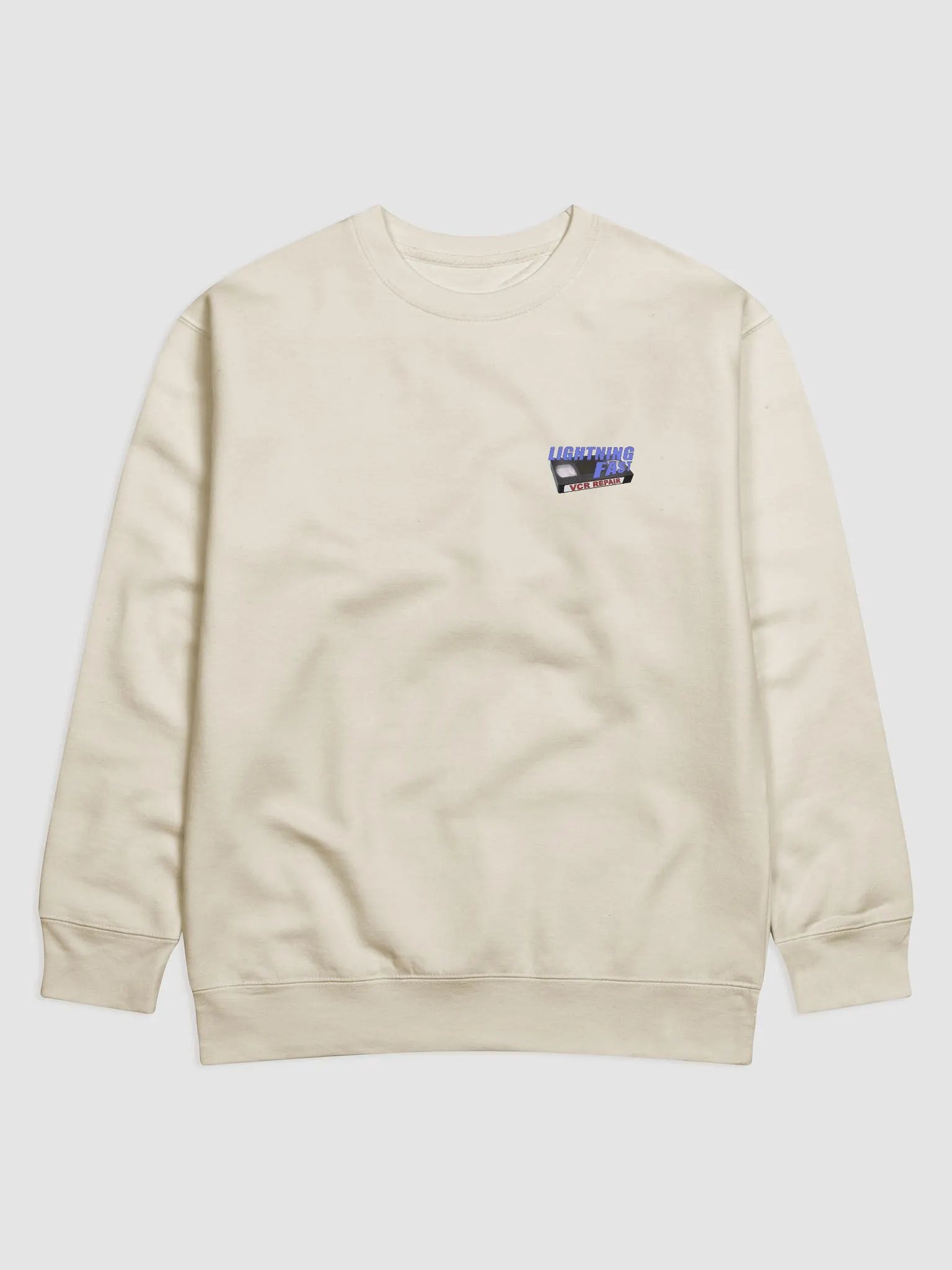Lightning Fast VCR Repair small logo sweat shirt product image (1)
