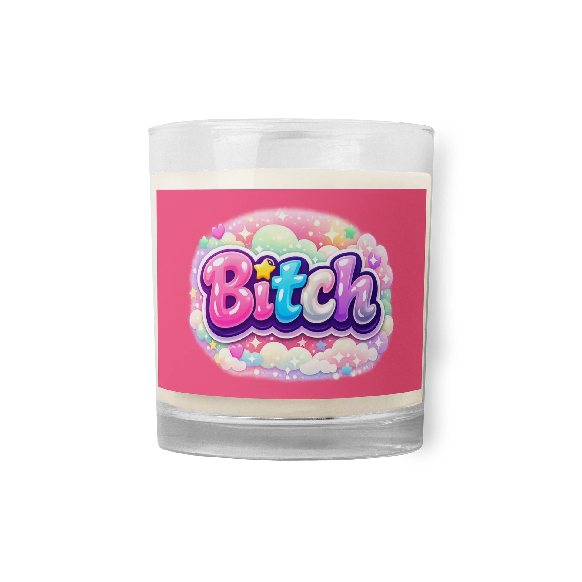 Cute Pastel Bubble Word Candle product image (1)